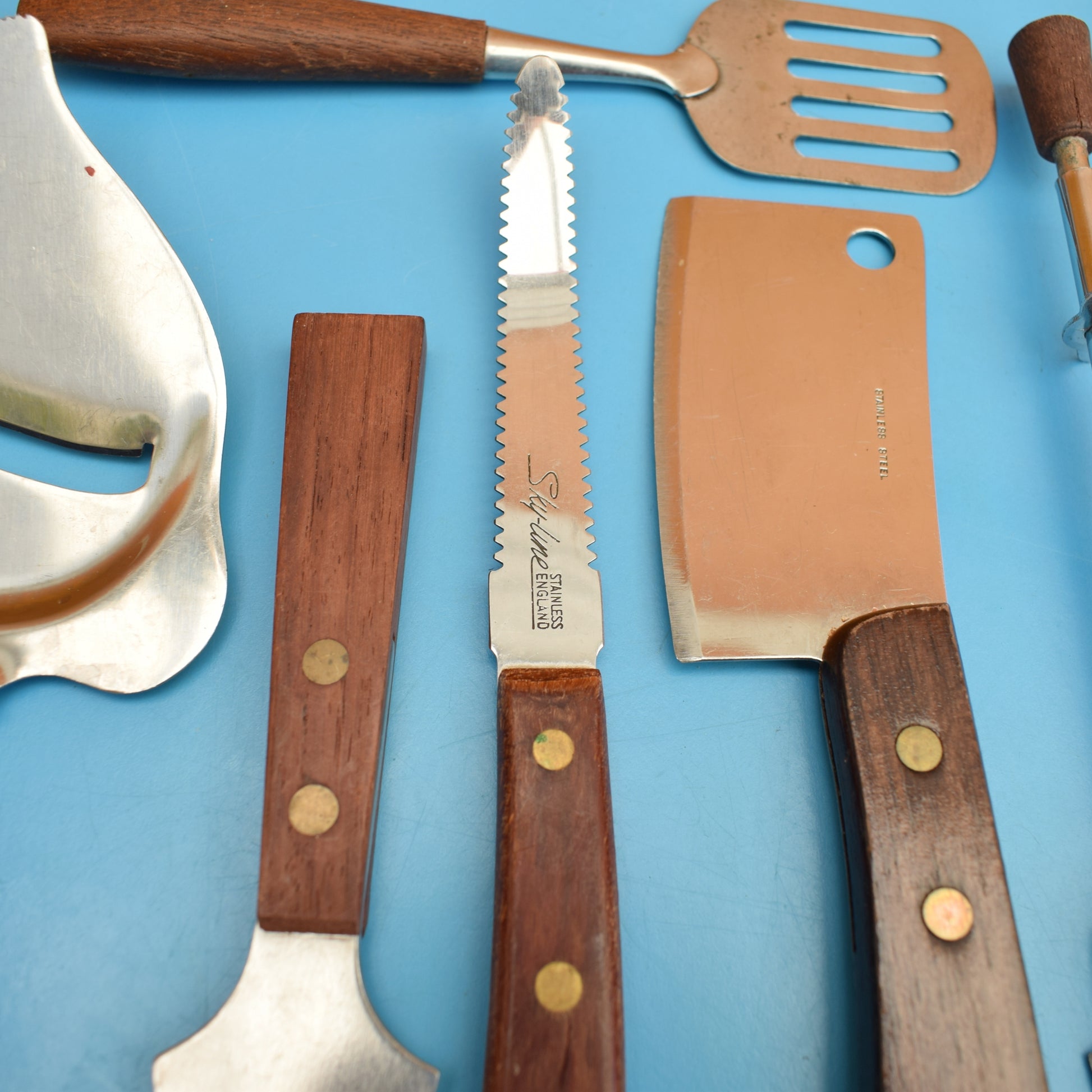 Vintage 1960s Stylish Rosewood / Teak Serving Pieces - Kitchen by Vintage