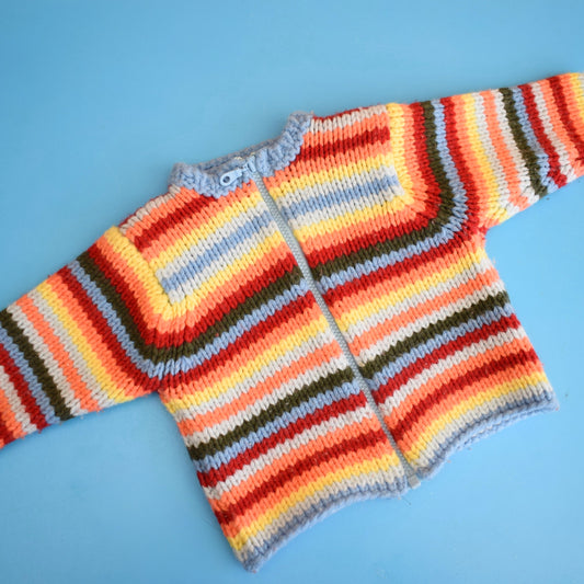 Vintage 1980s Knitted Cardigan - Benetton - 6 Months