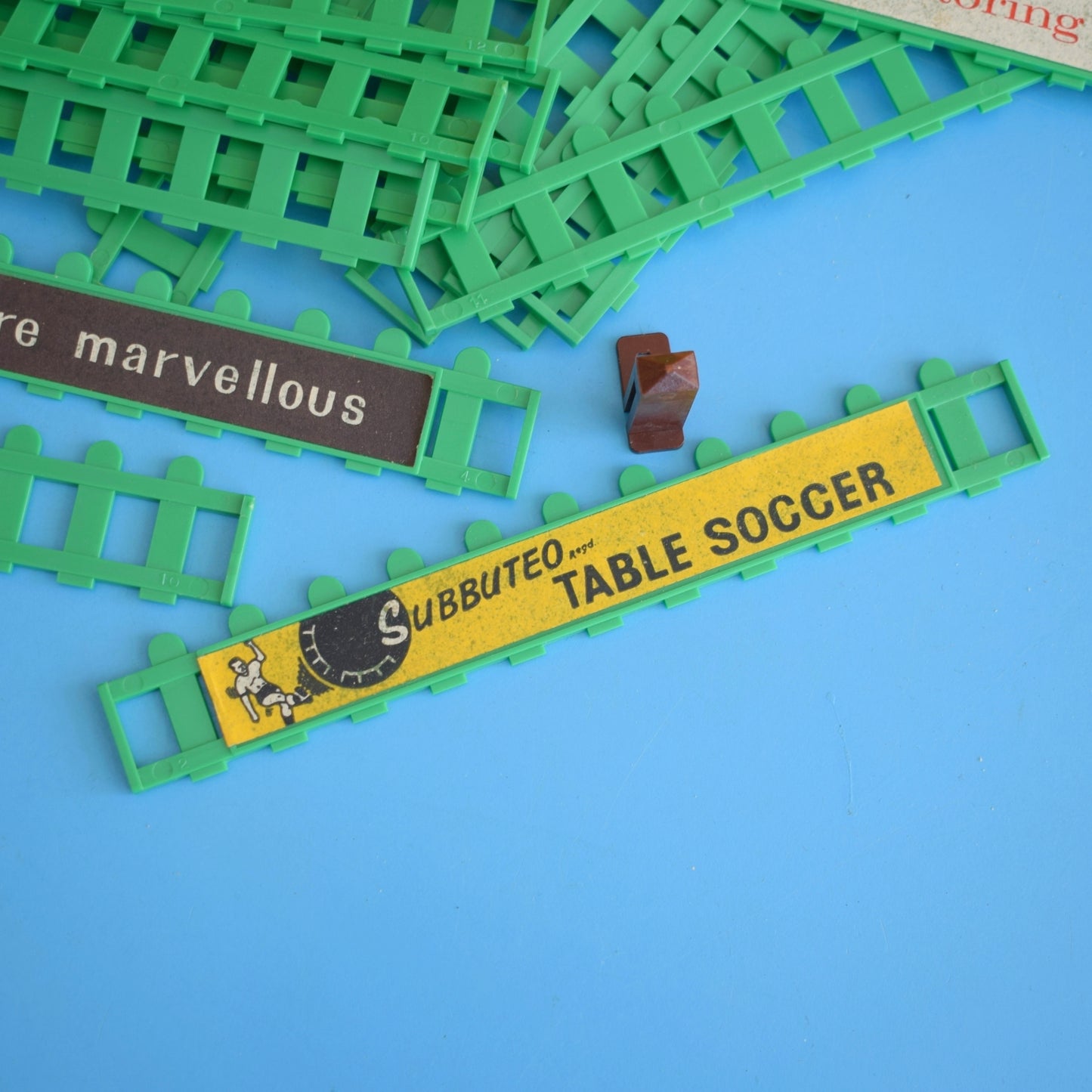 Vintage 1970s Subbuteo Cricket Set Paperwork / Fences