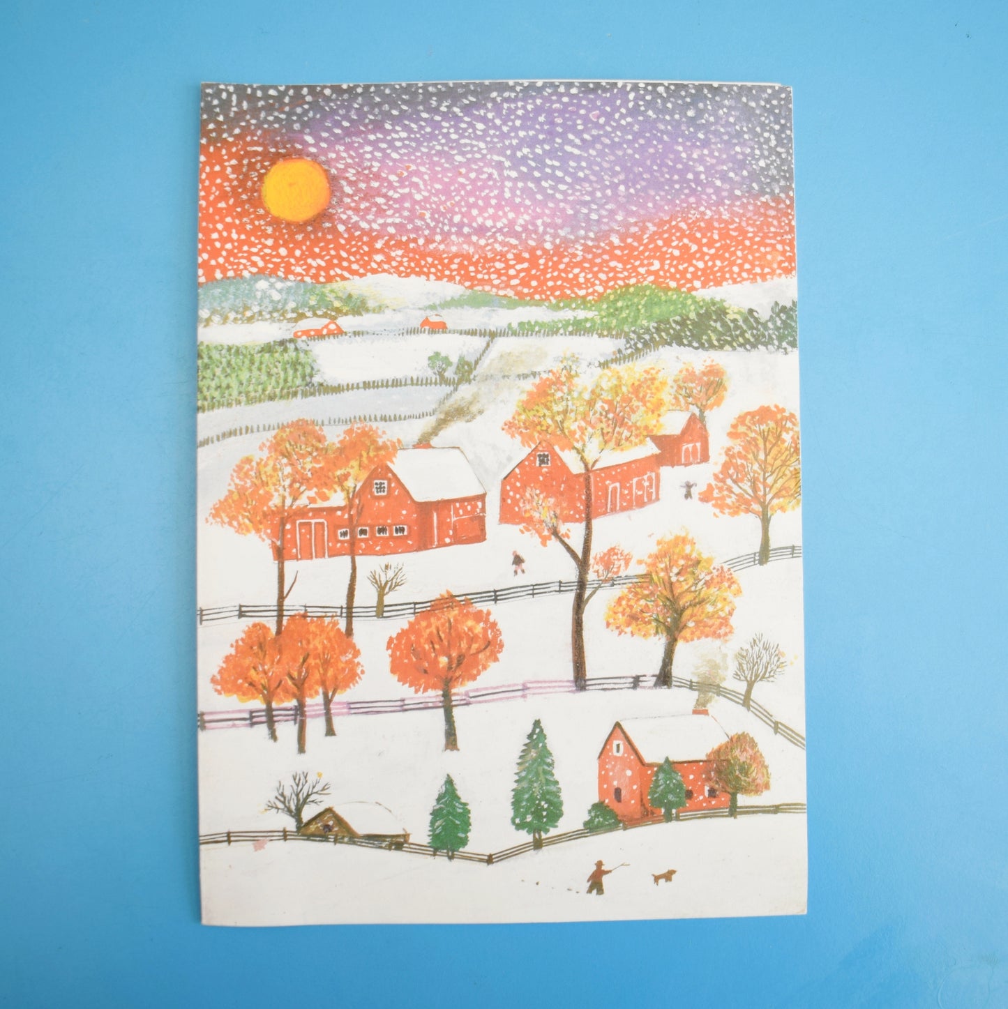 Vintage 1970s French Christmas Greeting Card - Christmas Day - Martin Leman by Eric's Cards
