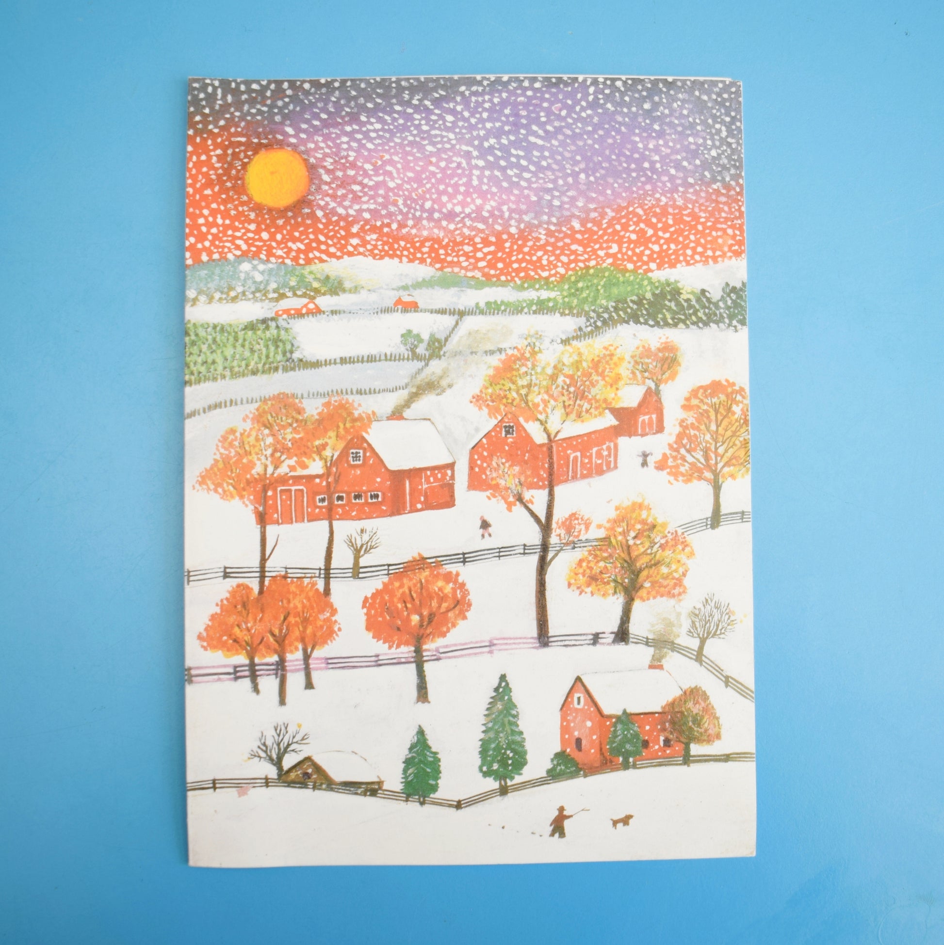 Vintage 1970s French Christmas Greeting Card - Christmas Day - Martin Leman by Eric's Cards