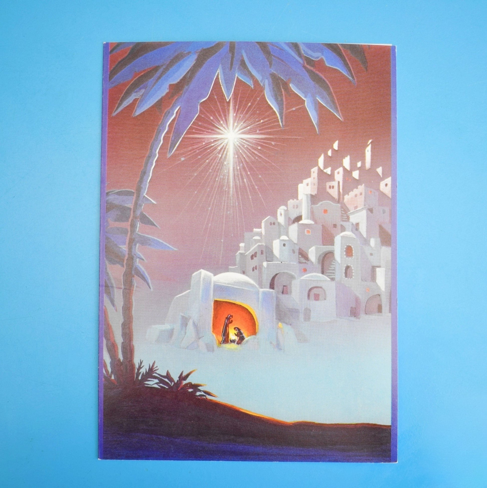 Vintage 1970s French Christmas Greeting Card - Bethlehem By Romanelli by Eric's Cards