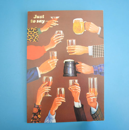 Vintage 1970s Unused Greeting Card - Cheers by Eric's Cards