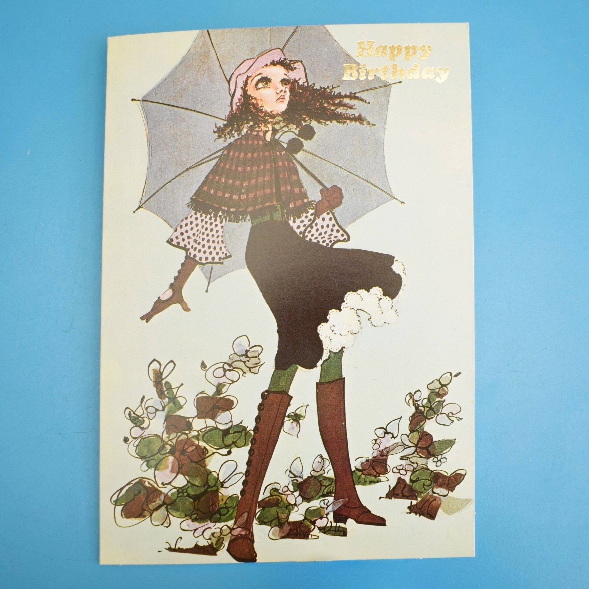 Vintage 1970s Greeting Card - by Pat Owen - April Showers by Eric's Cards