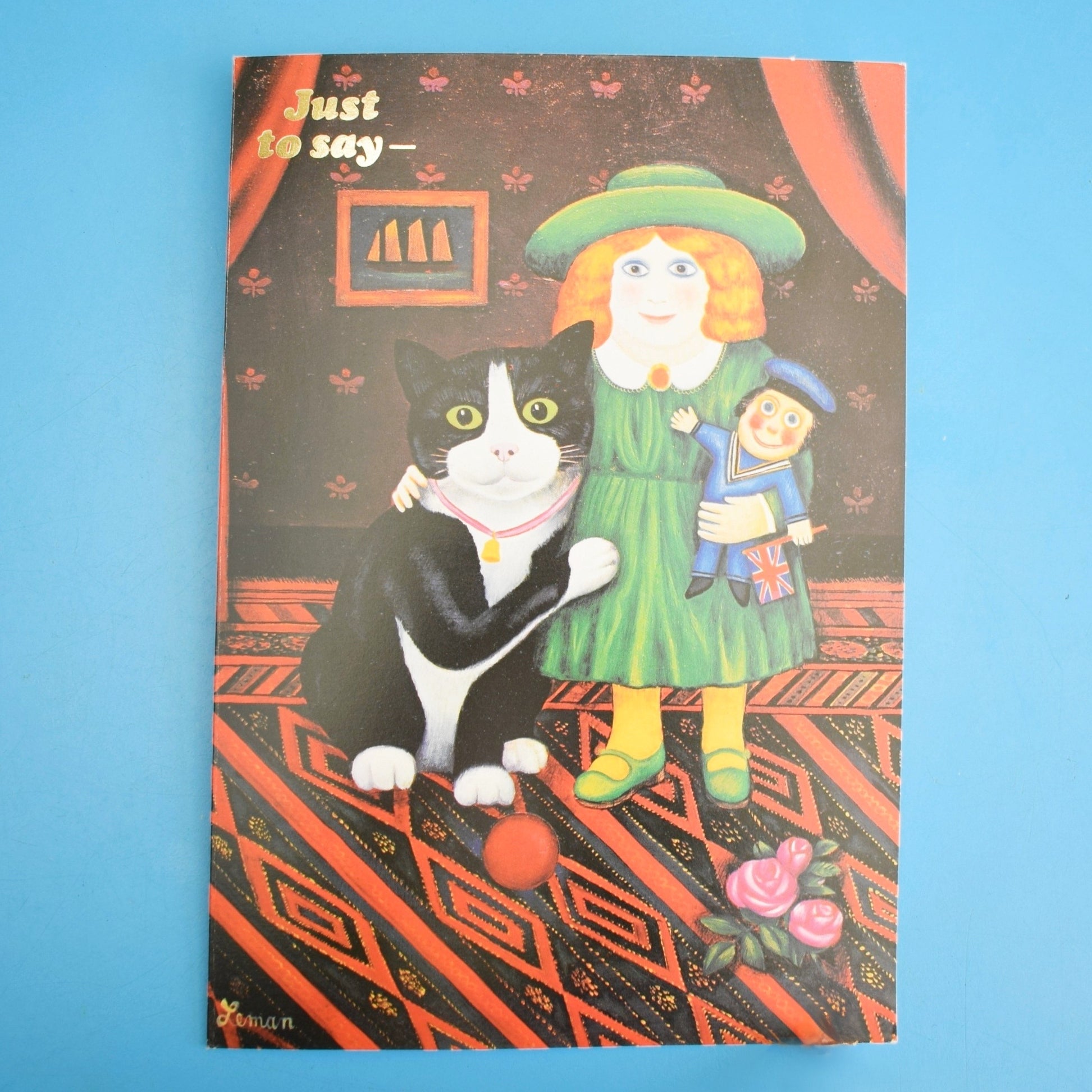 Vintage 1970s Greeting Card - by Martin Leman - Friends by Eric's Cards
