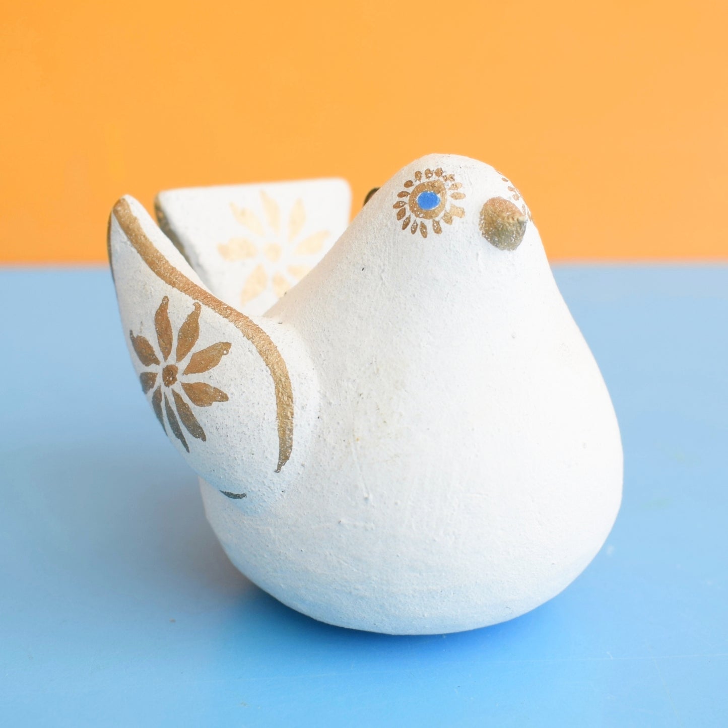Vintage 1970s HDA Uxmal Mexican Pottery Dove Ornament by Vintage