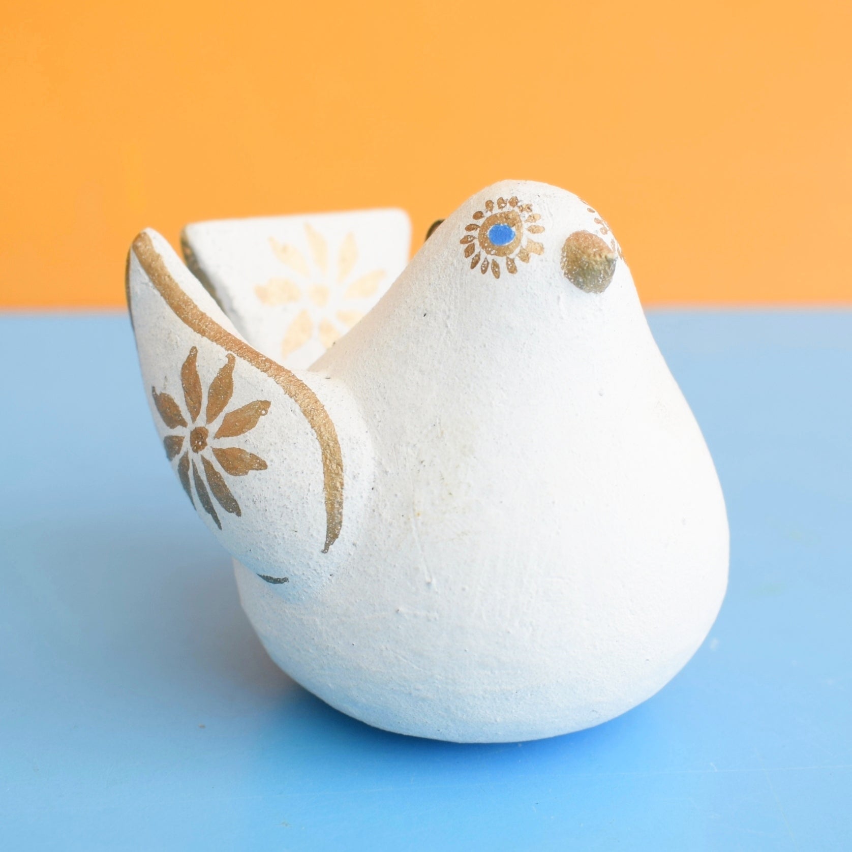 Vintage 1970s HDA Uxmal Mexican Pottery Dove Ornament by Vintage