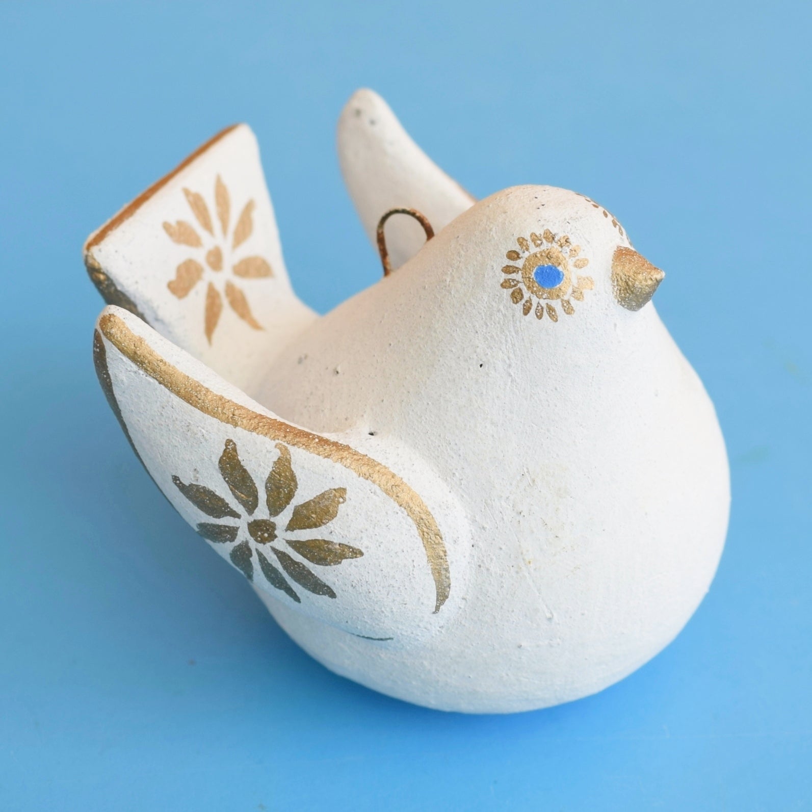 Vintage 1970s HDA Uxmal Mexican Pottery Dove Ornament by Vintage