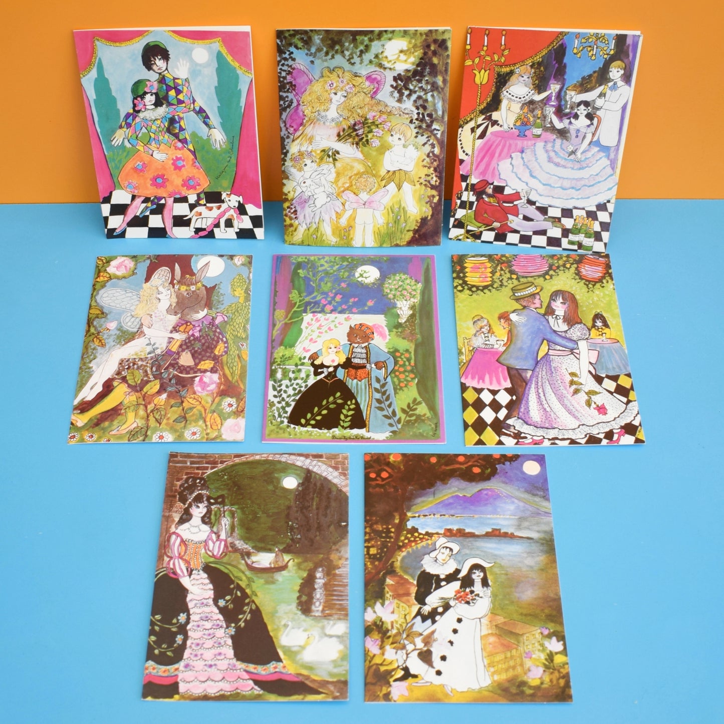 Vintage 1970s Greeting Card Pack - by Liz Reber - Famous Plays x8 by Eric's Cards