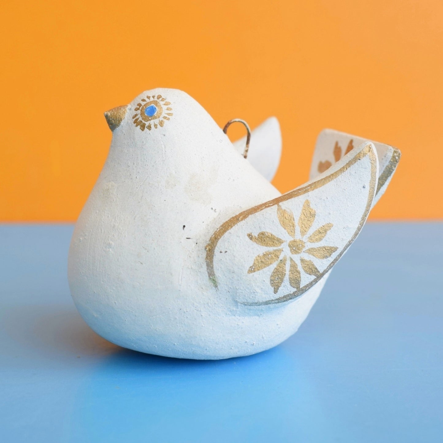 Vintage 1970s HDA Uxmal Mexican Pottery Dove Ornament by Vintage