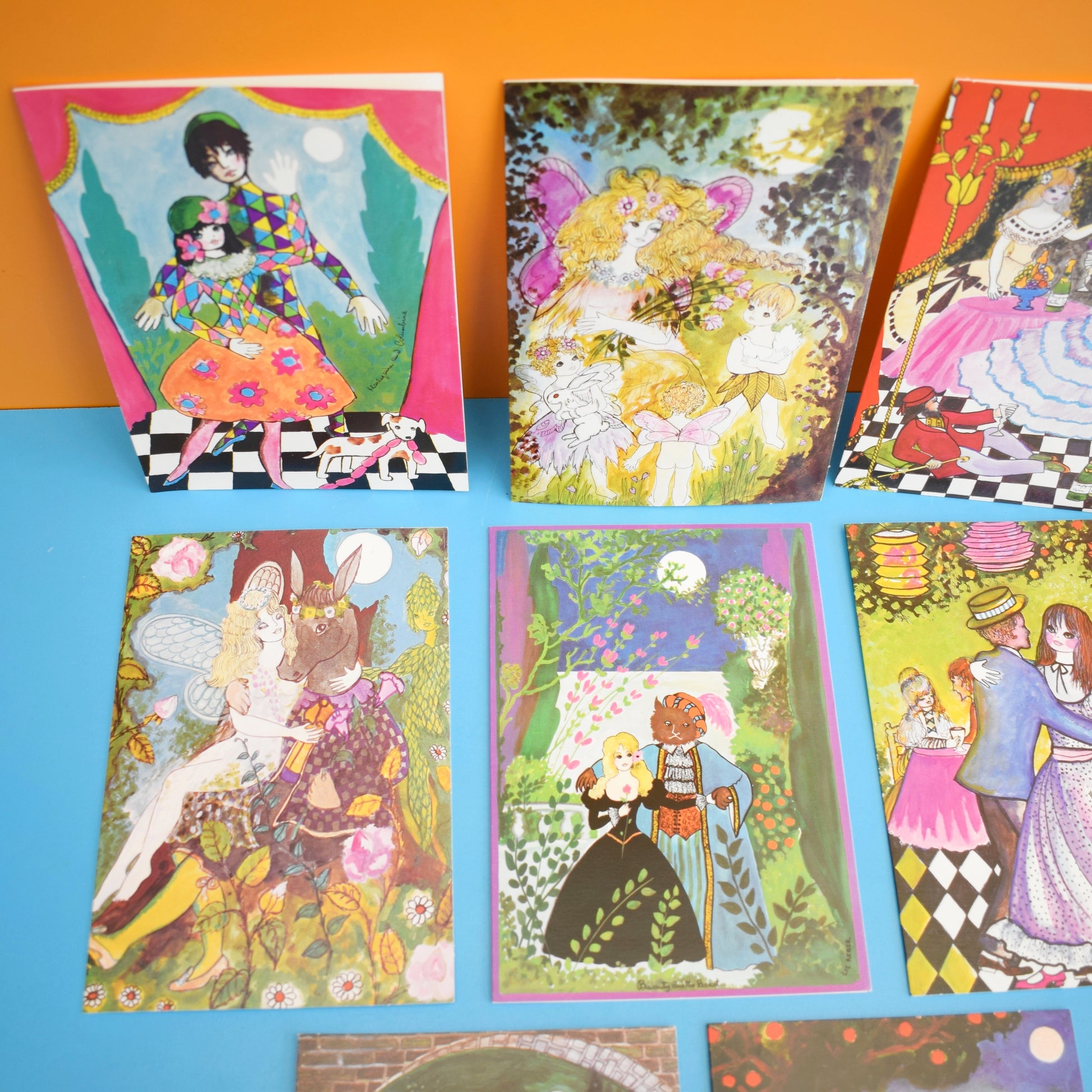 Vintage 1970s Greeting Card Pack - by Liz Reber - Famous Plays x8 by Eric's Cards