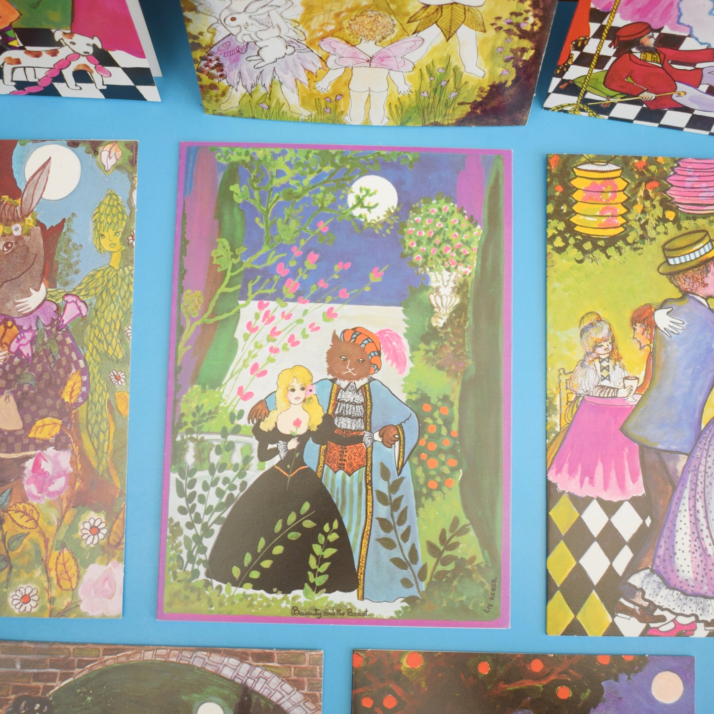 Vintage 1970s Greeting Card Pack - by Liz Reber - Famous Plays x8 by Eric's Cards