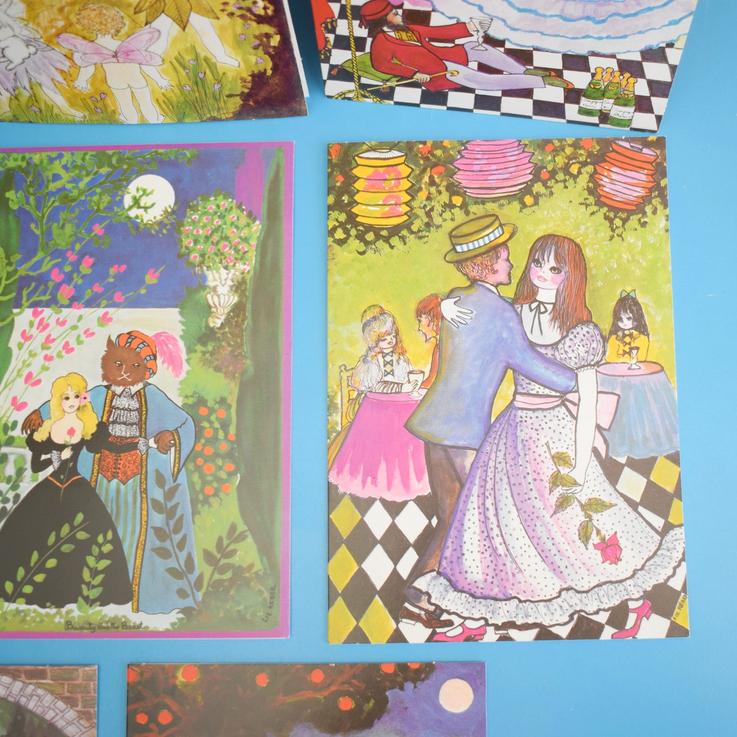Vintage 1970s Greeting Card Pack - by Liz Reber - Famous Plays x8 by Eric's Cards