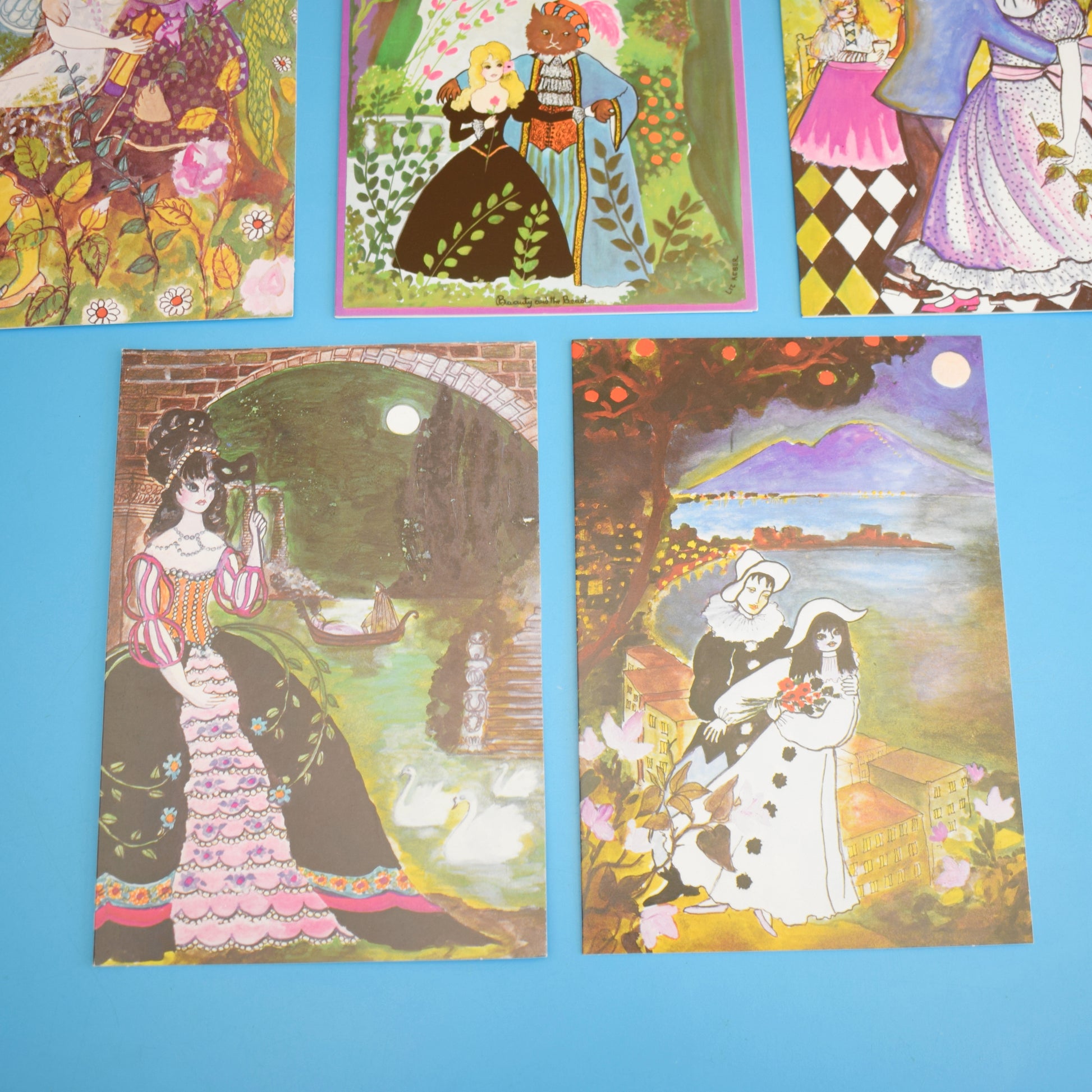Vintage 1970s Greeting Card Pack - by Liz Reber - Famous Plays x8 by Eric's Cards