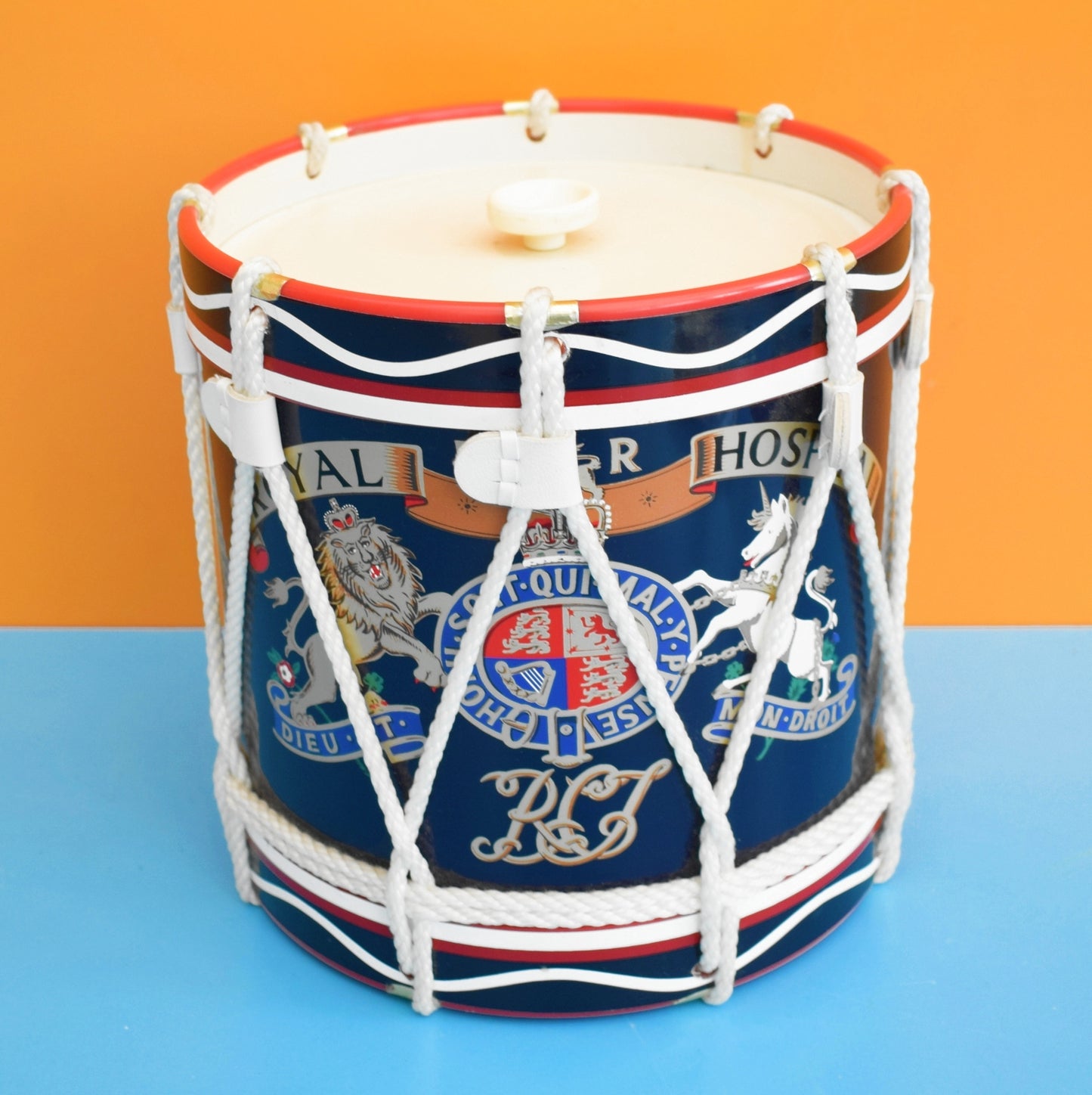 Vintage 1960s Drum Ice Bucket - Royal Hospital by Vintage