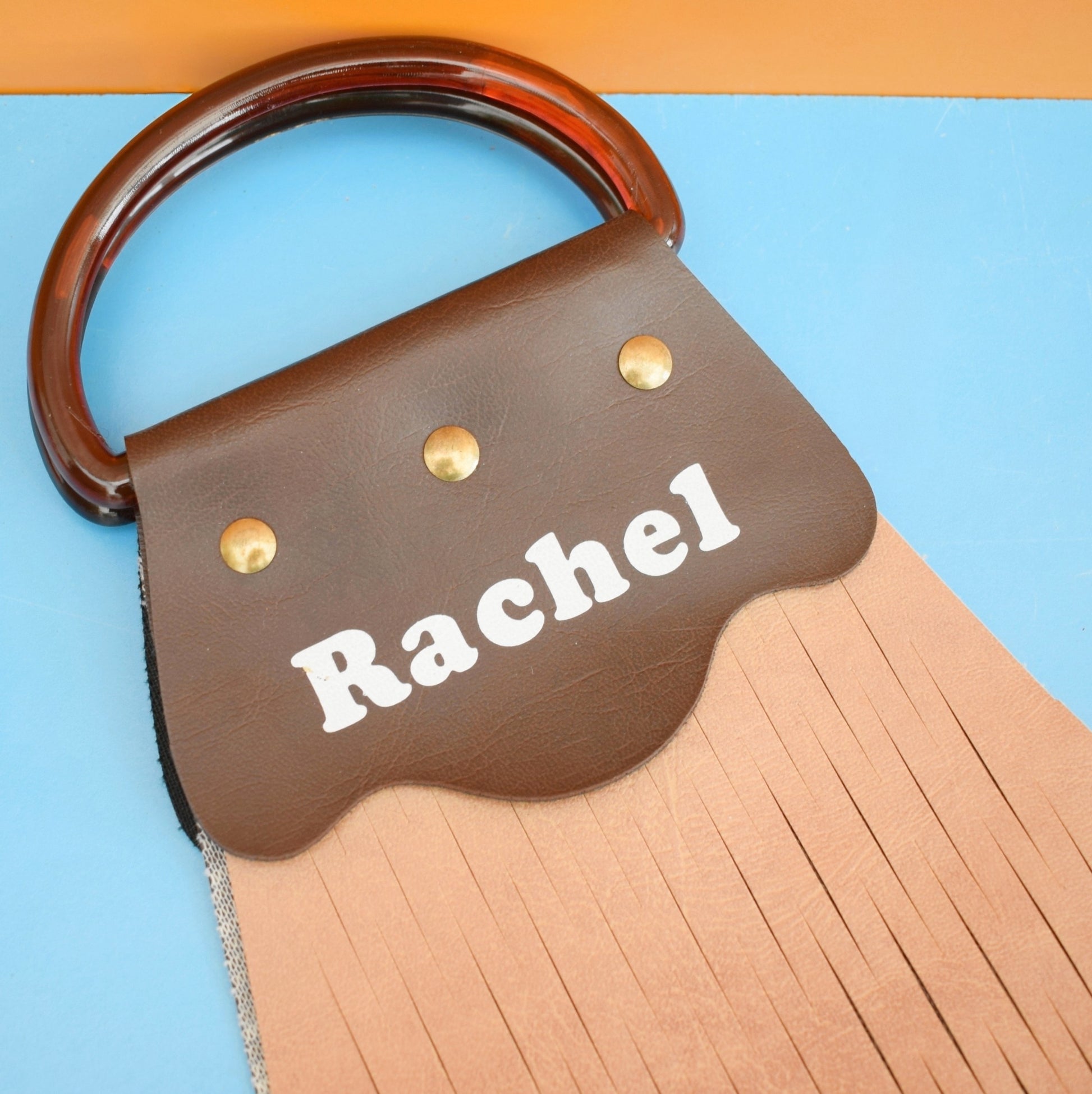 Vintage 1970s Leather Embossed Wallet / Deer Skin / Rachel Shopping Bag by Vintage