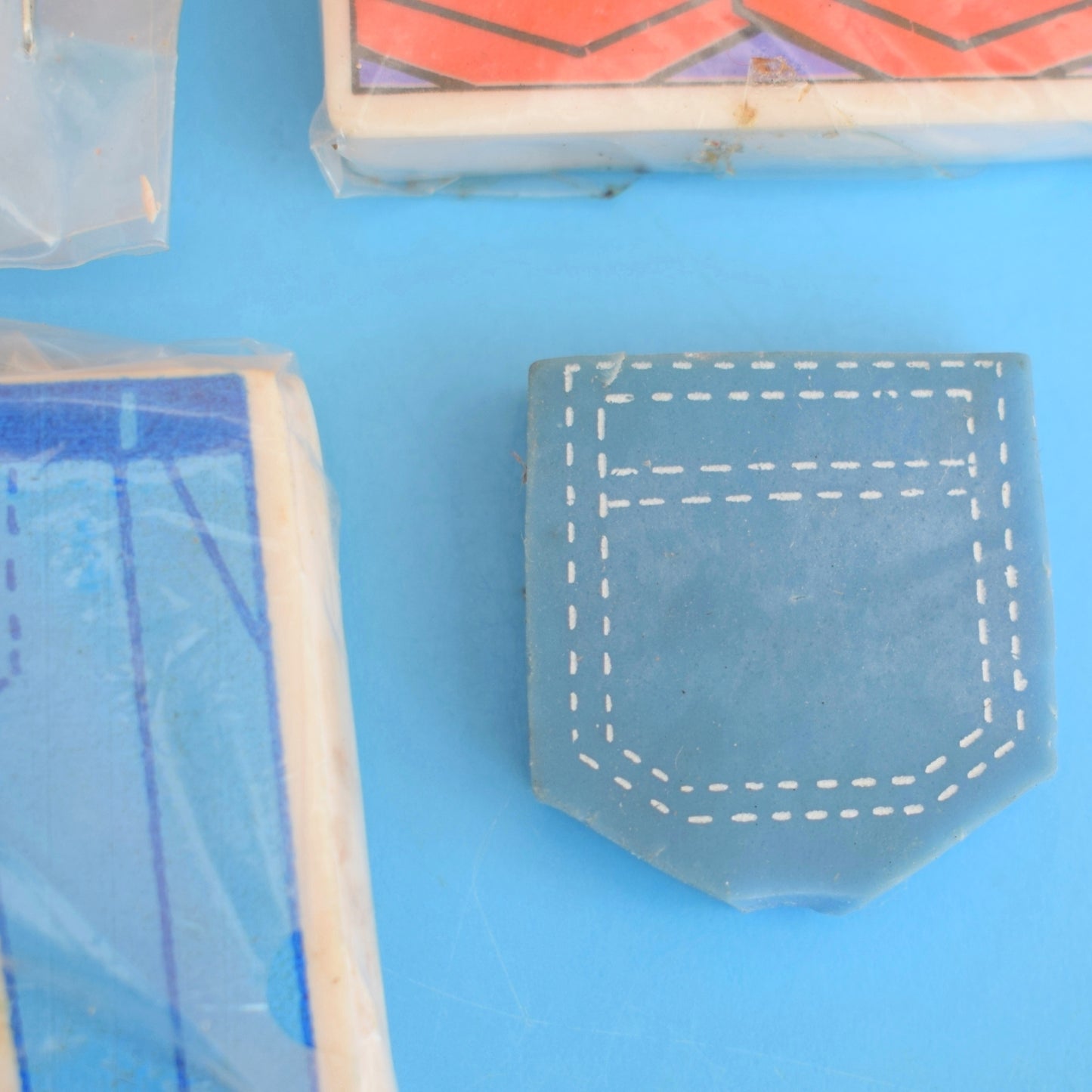 Vintage 1980s Collectable Erasers / Rubbers - Clothing