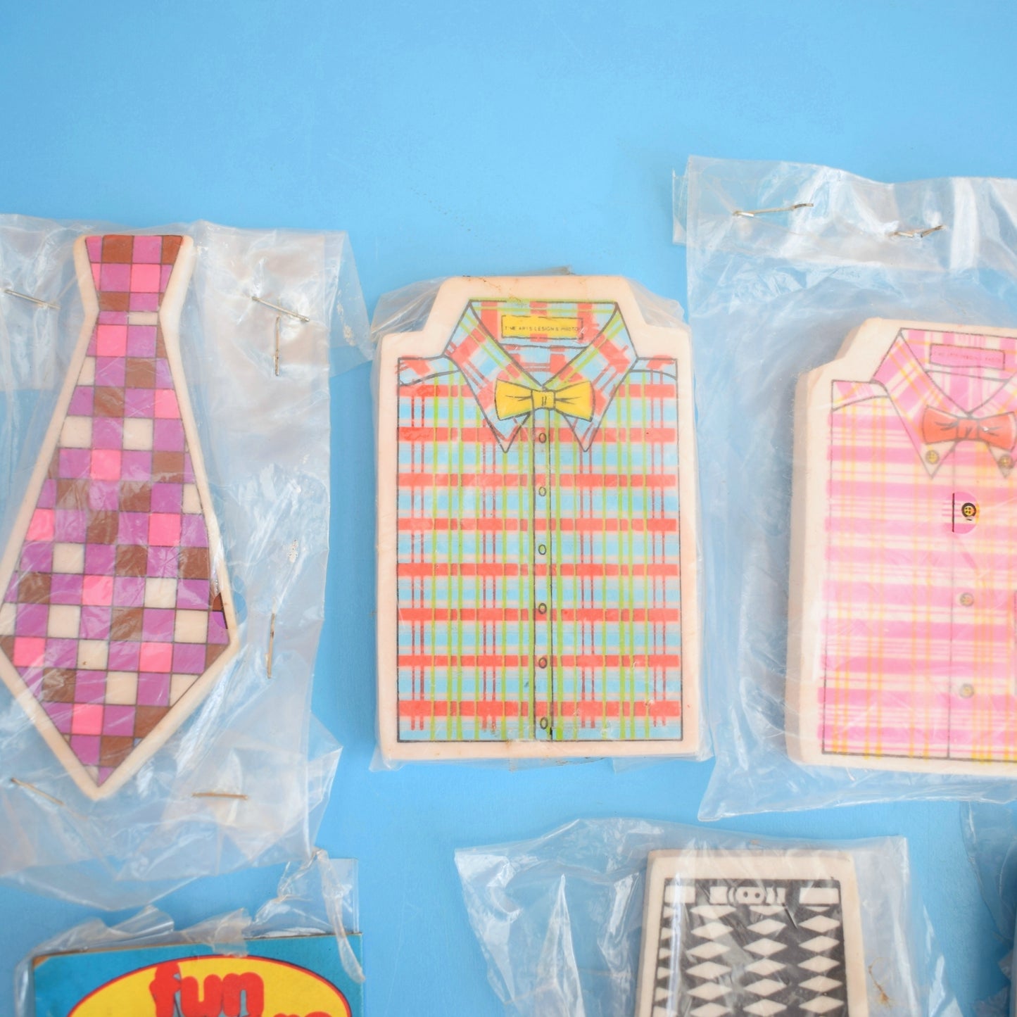Vintage 1980s Collectable Erasers / Rubbers - Clothing