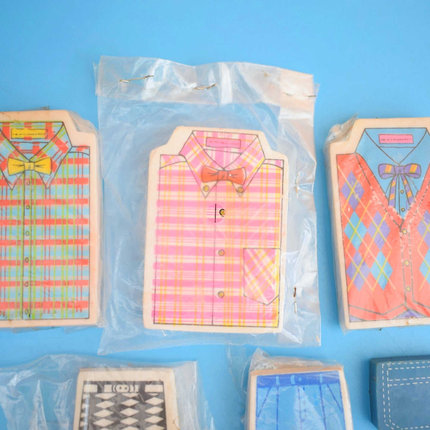 Vintage 1980s Collectable Erasers / Rubbers - Clothing