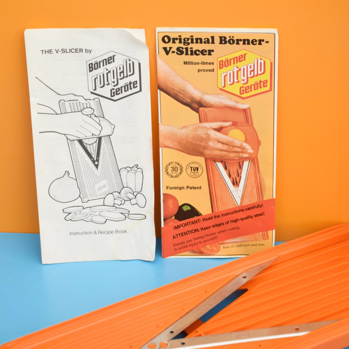 Vintage 1970s Gourmet Slicer - Orange (Boxed) by Vintage