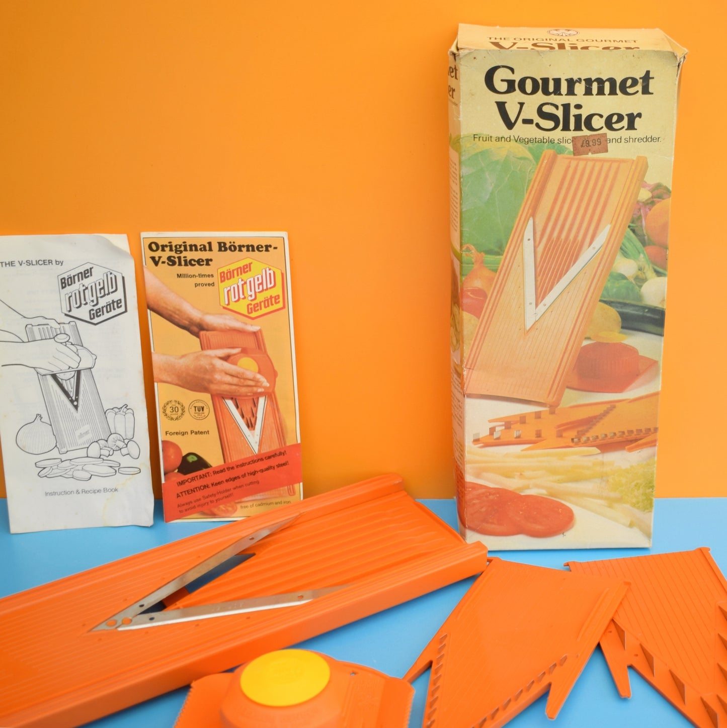 Vintage 1970s Gourmet Slicer - Orange (Boxed) by Vintage