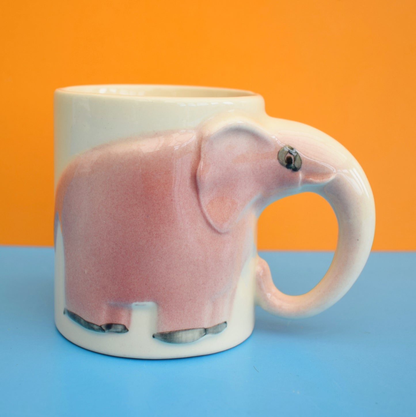 Vintage 1980s Cute Kids Mug - Elephant