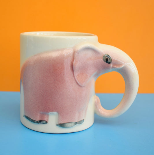 Vintage 1980s Cute Kids Mug - Elephant