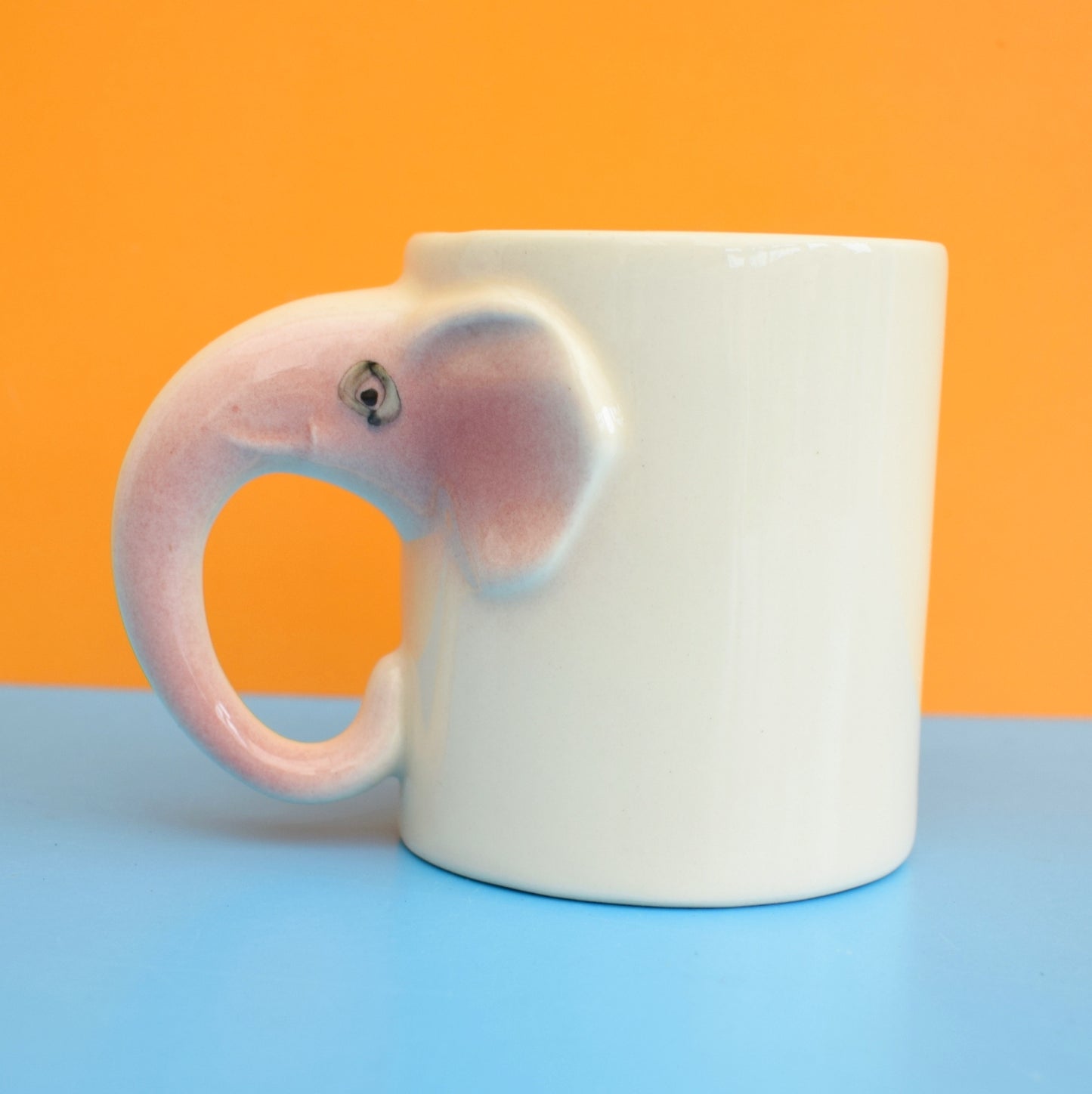 Vintage 1980s Cute Kids Mug - Elephant