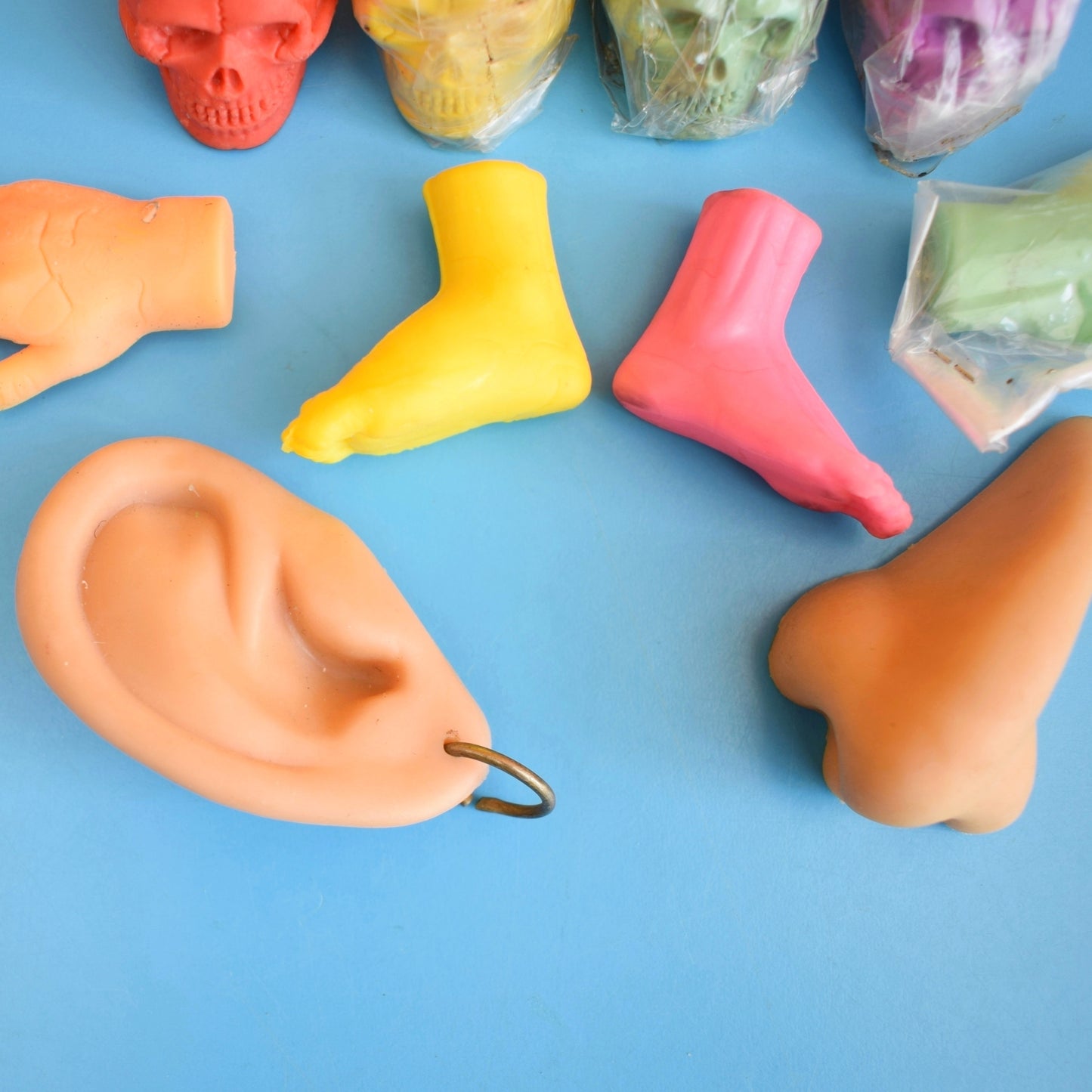 Vintage 1980s Collectable Erasers / Rubbers - Body Parts