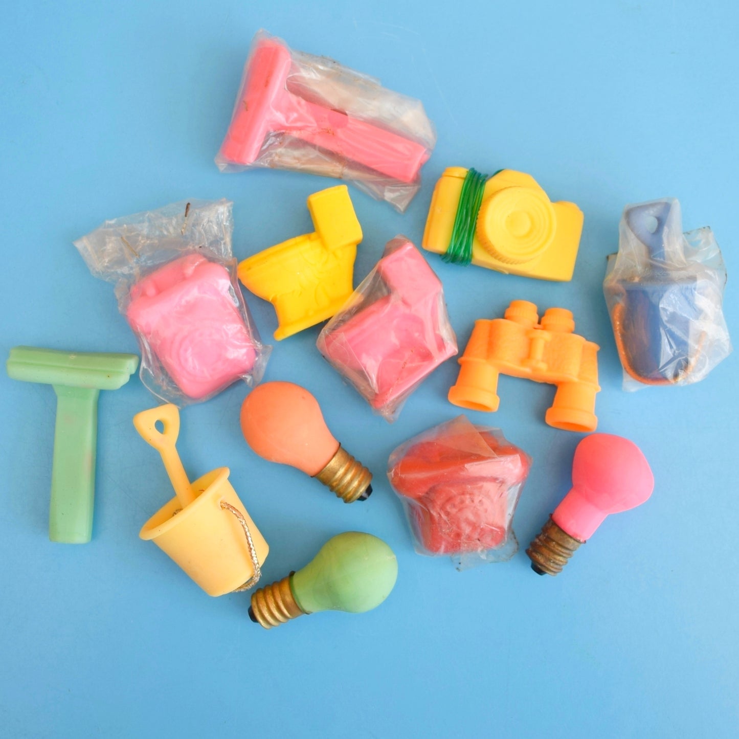 Vintage 1980s Collectable Erasers / Rubbers - Mixed 3D Group
