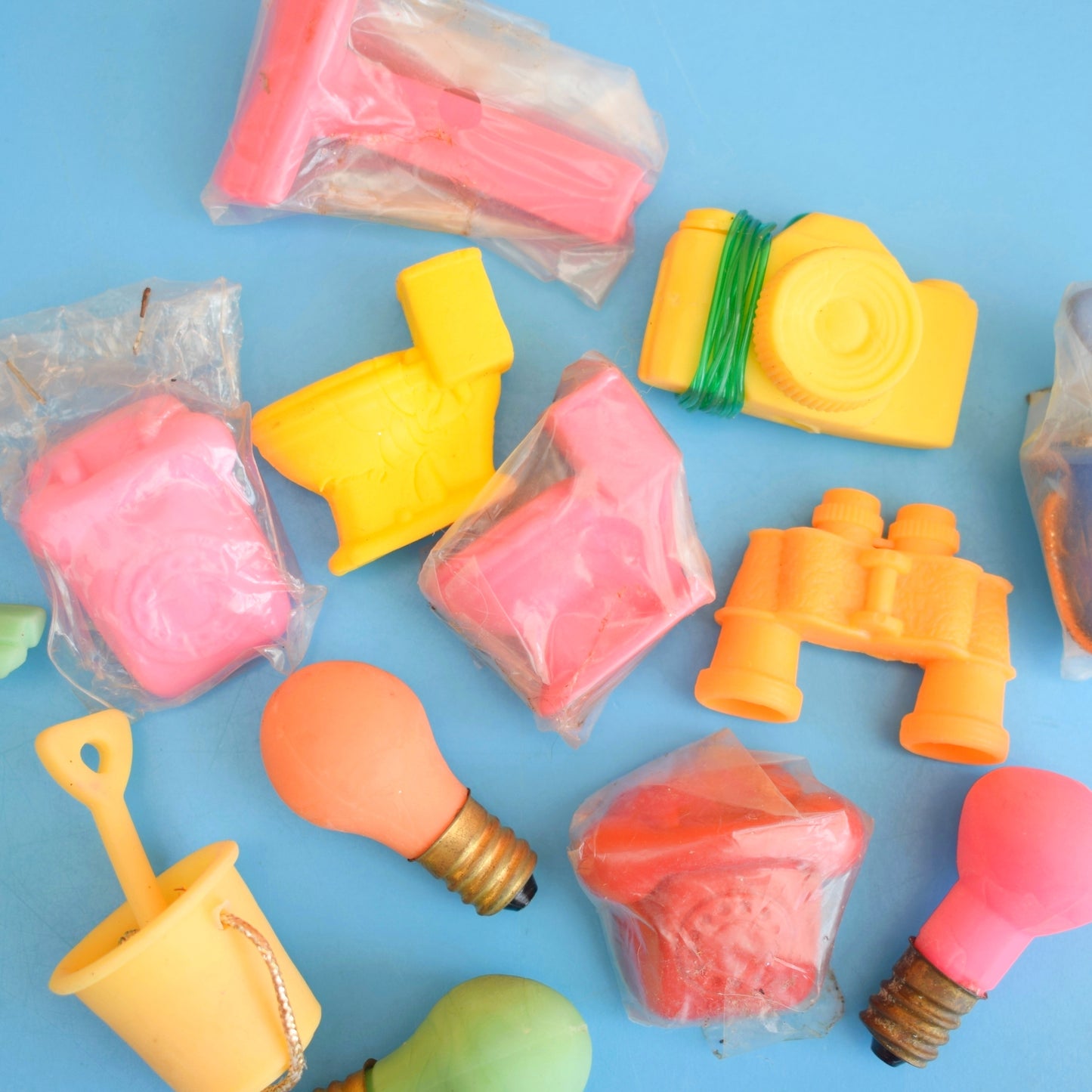 Vintage 1980s Collectable Erasers / Rubbers - Mixed 3D Group