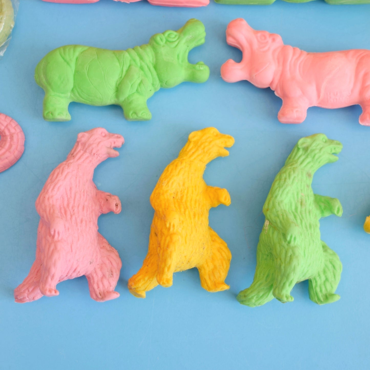 Vintage 1980s Collectable Erasers / Rubbers - Zoo Animals