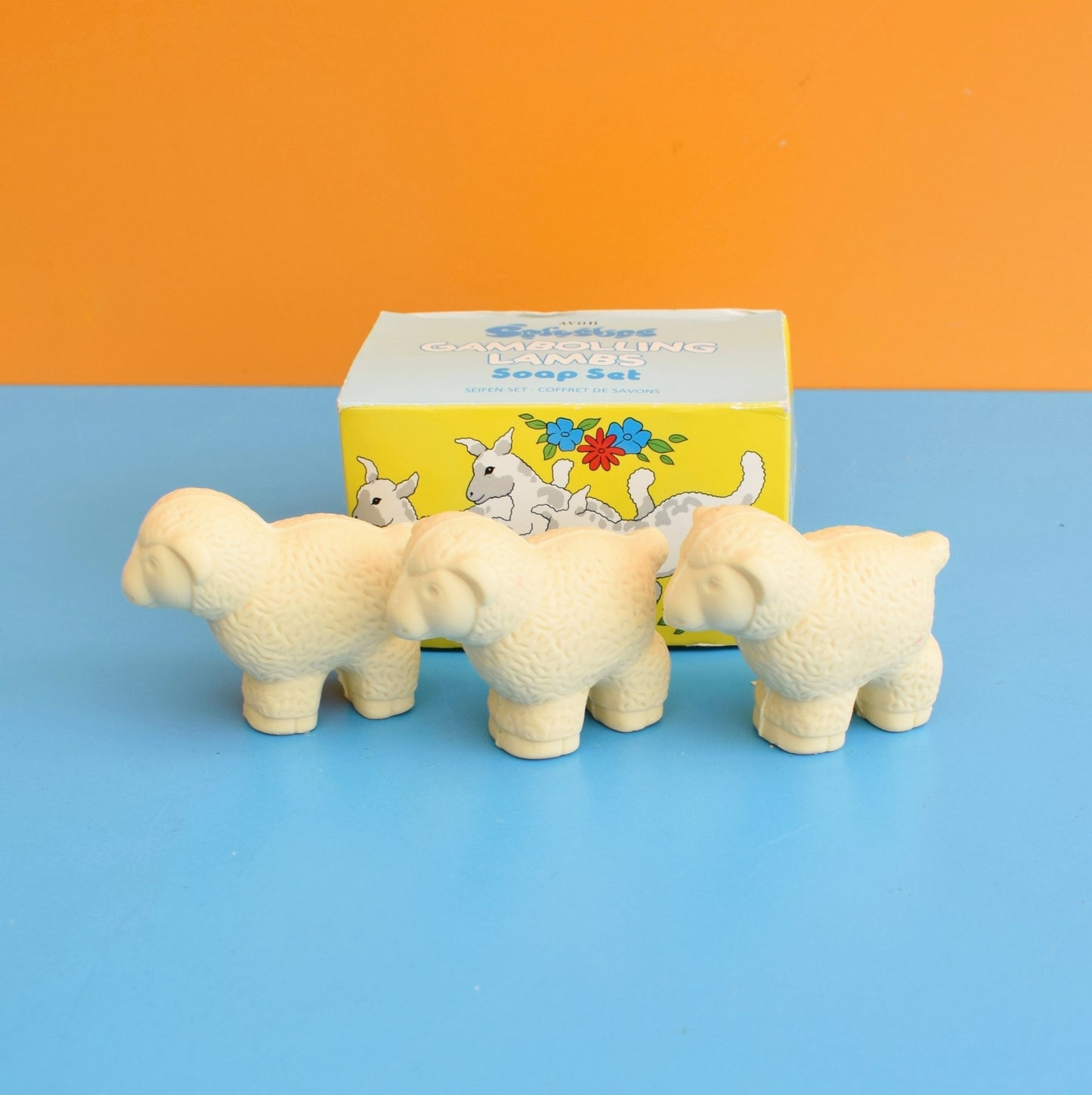 Vintage 1980s Avon - Gambolling Lambs Soap Set - Boxed by Pineapple Retro