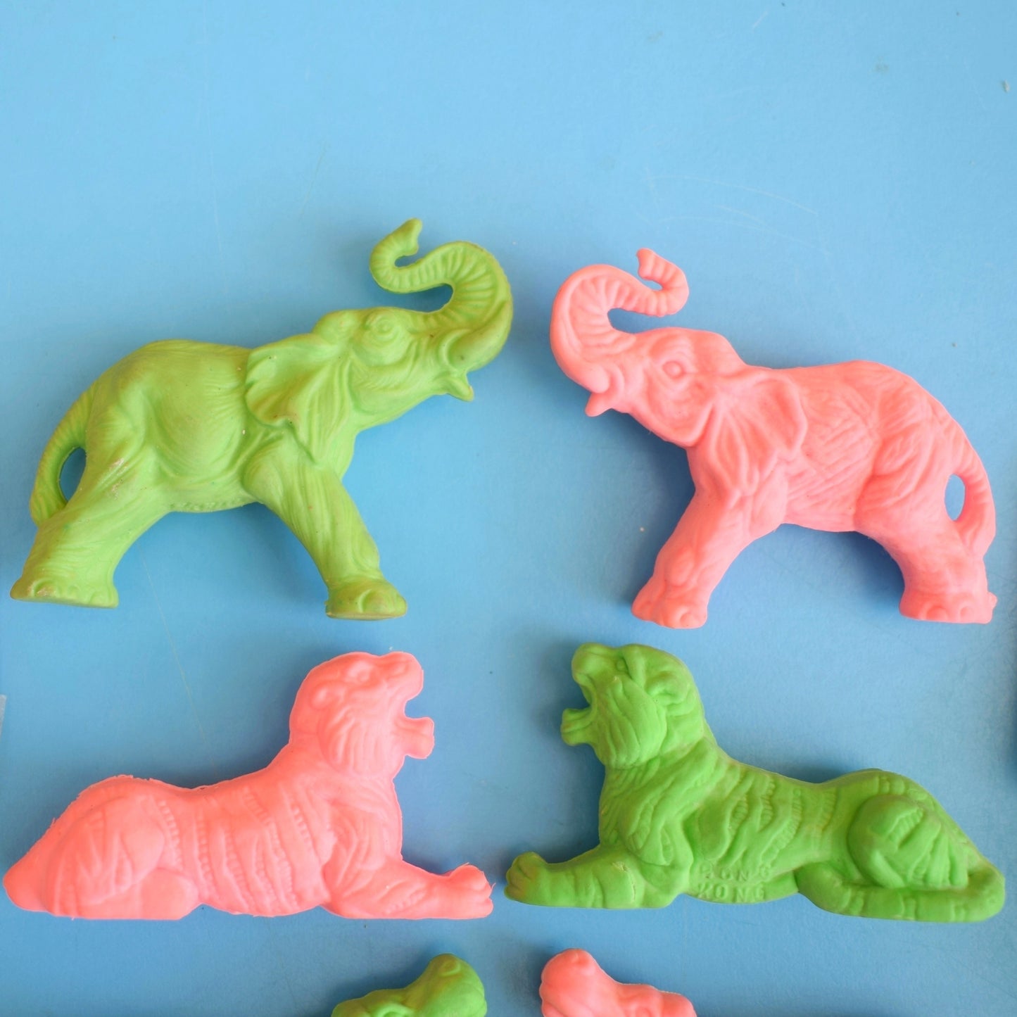 Vintage 1980s Collectable Erasers / Rubbers - Zoo Animals