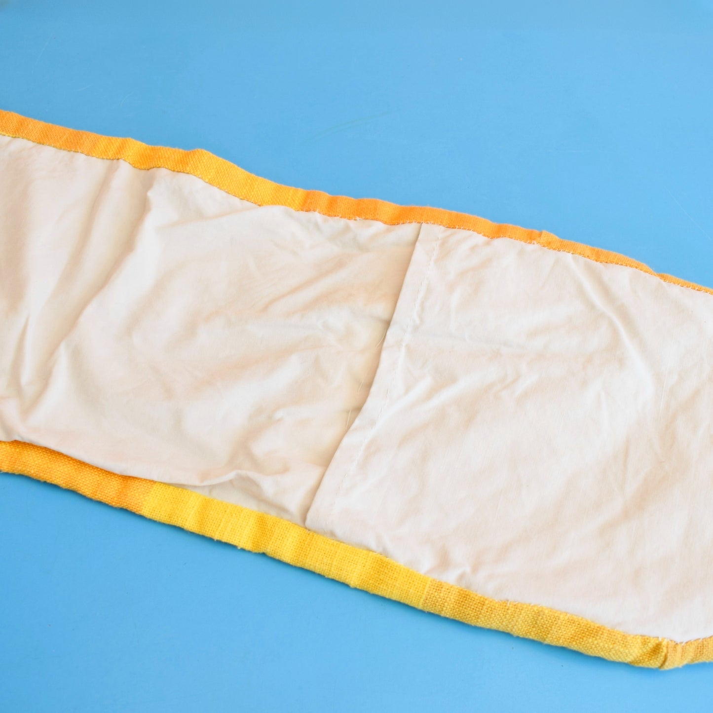 Vintage 1960s Homemade Oven Glove - Orange & Brown Geometric by Pineapple Retro