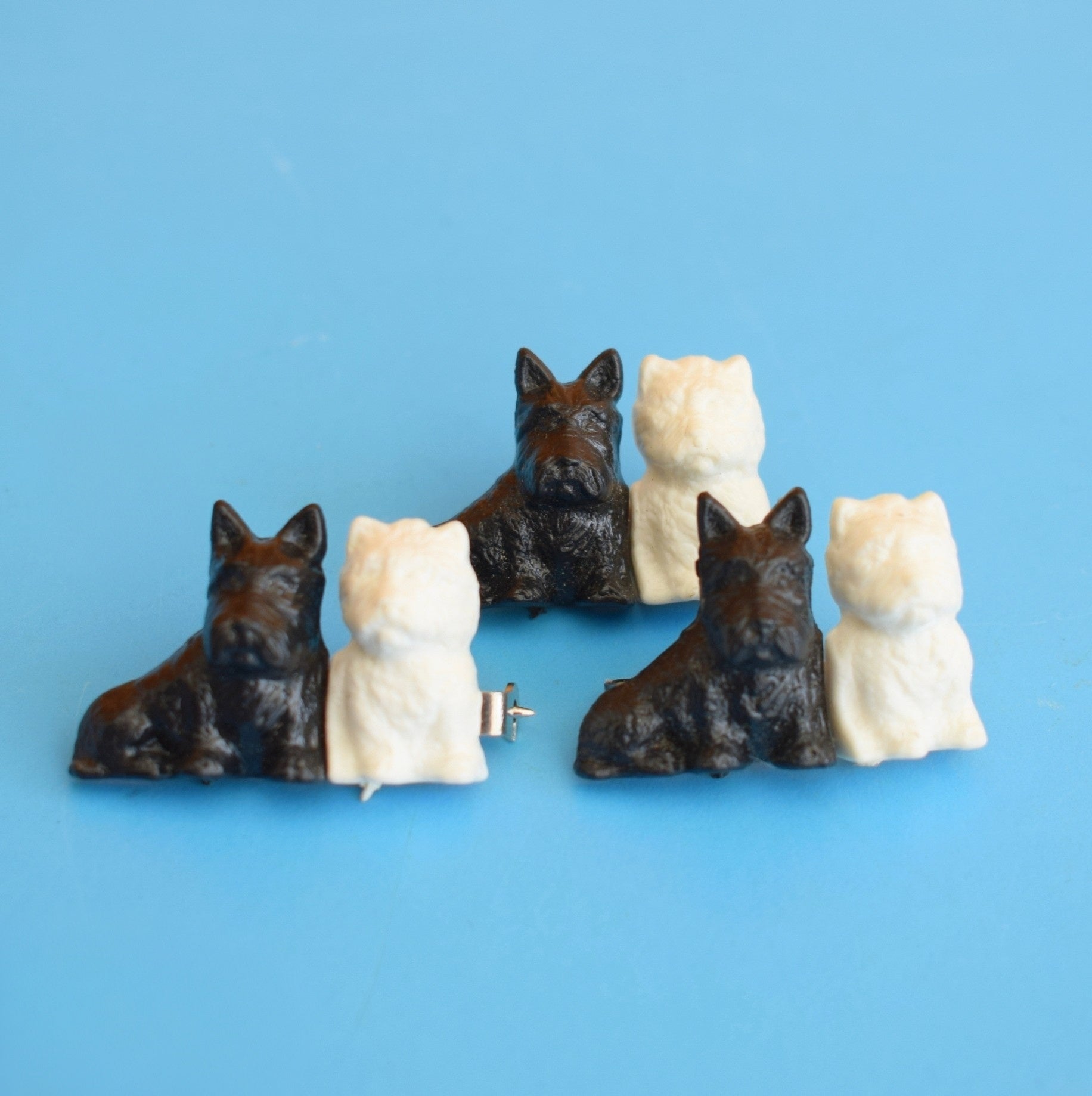 Vintage 1960s Whyte & Mackay - Scotty & Westie Dog Brooch by Vintage