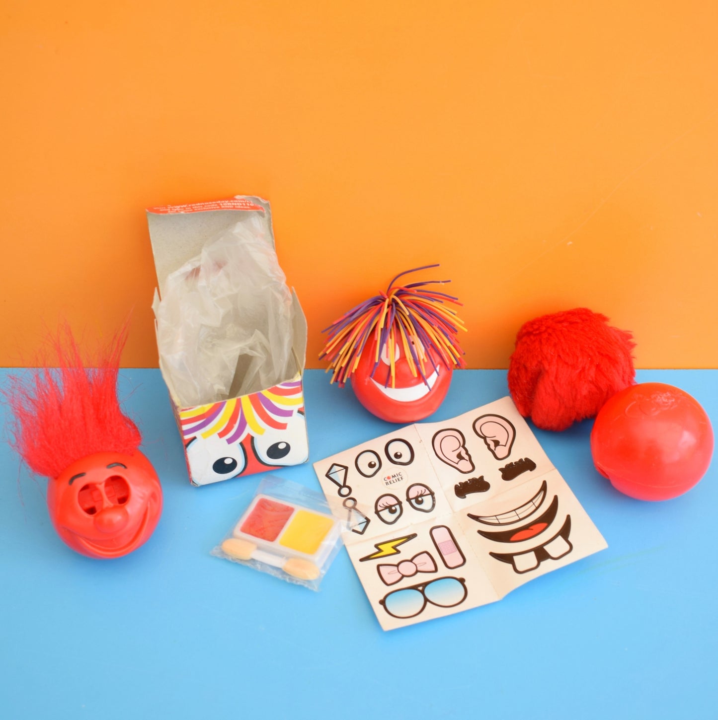 Vintage 1990s / 2000s Comic Relief Red Noses x4 by Pineapple Retro