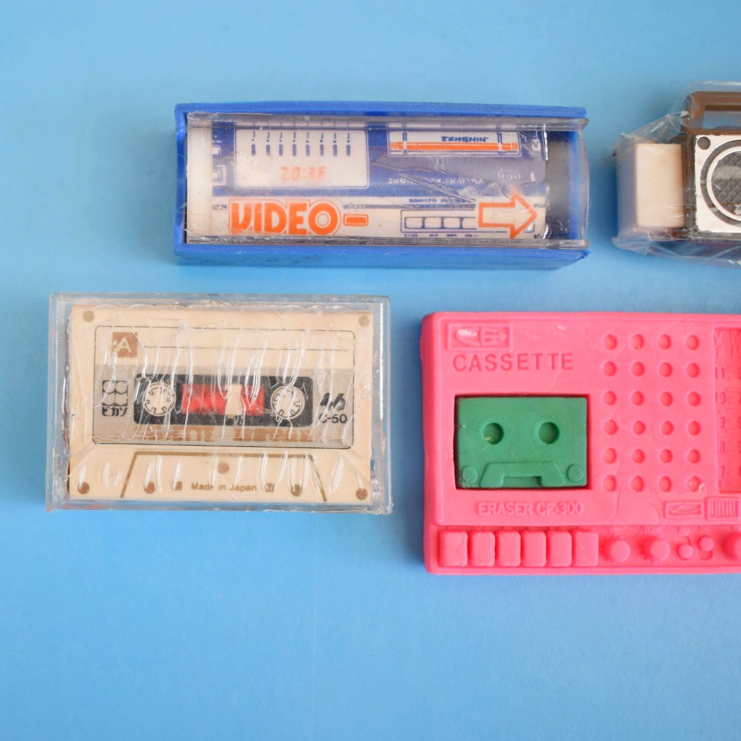 Vintage 1980s Collectable Erasers / Rubbers - Technology / Gamining