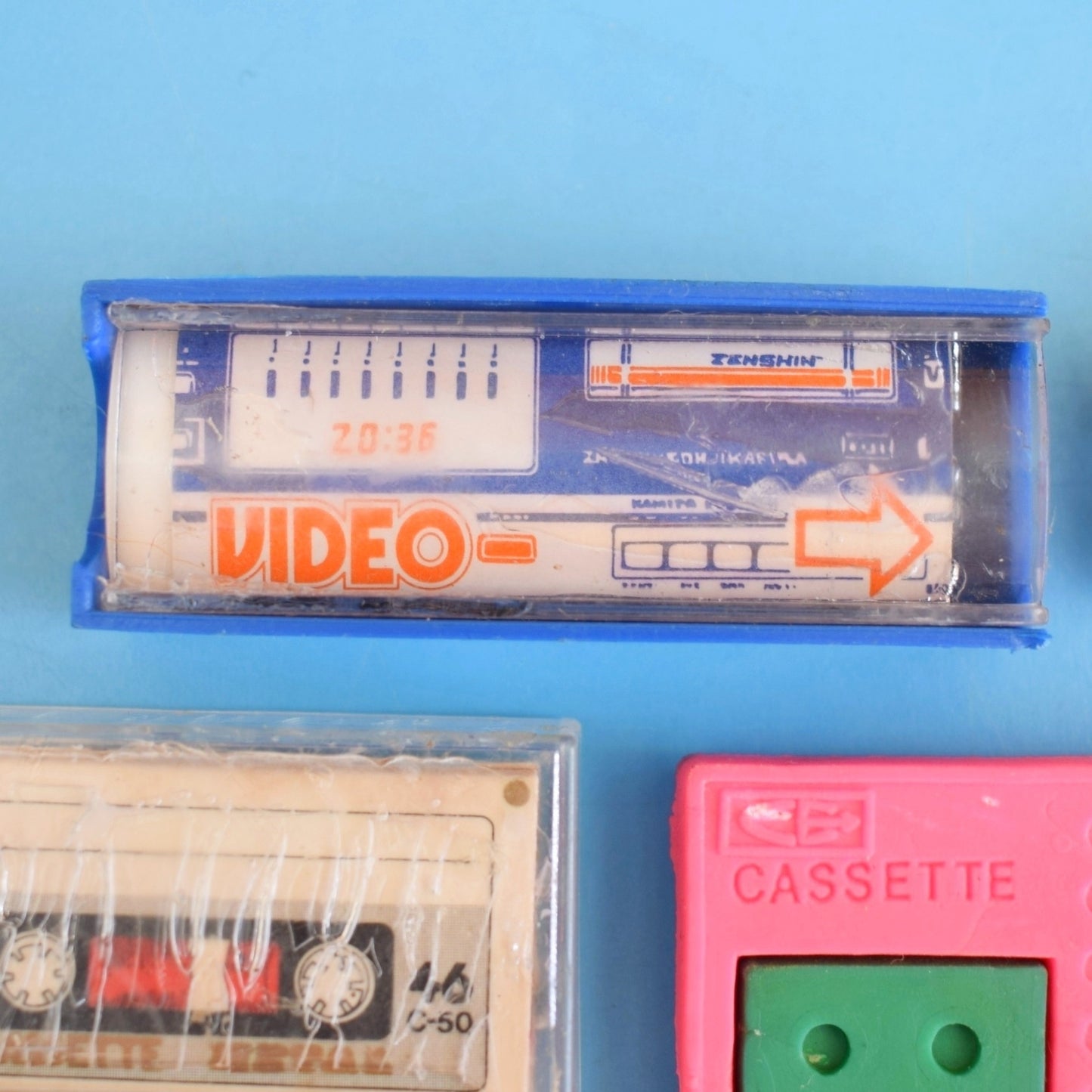 Vintage 1980s Collectable Erasers / Rubbers - Technology / Gamining