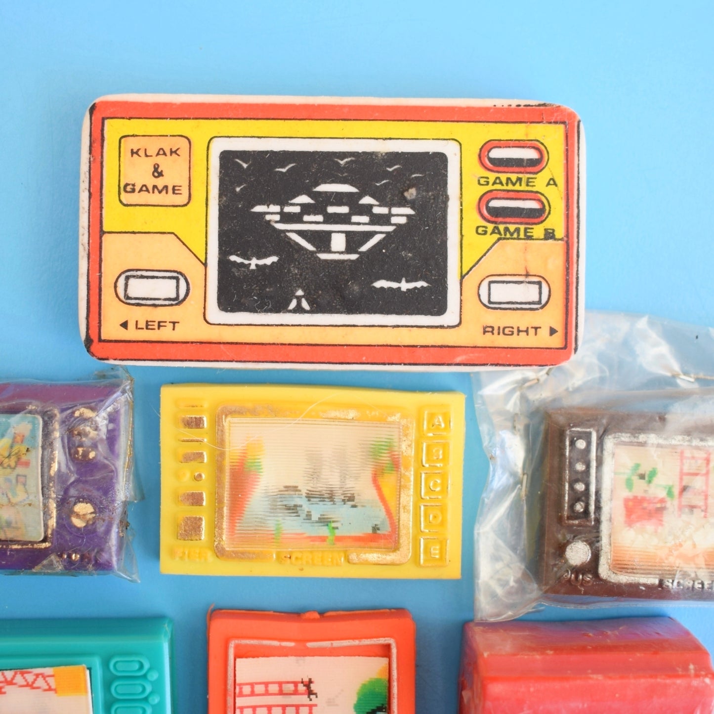 Vintage 1980s Collectable Erasers / Rubbers - Technology / Gamining