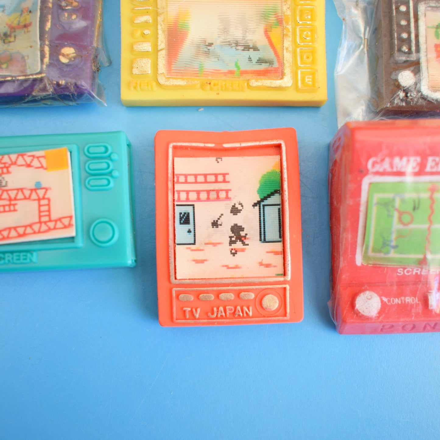 Vintage 1980s Collectable Erasers / Rubbers - Technology / Gamining