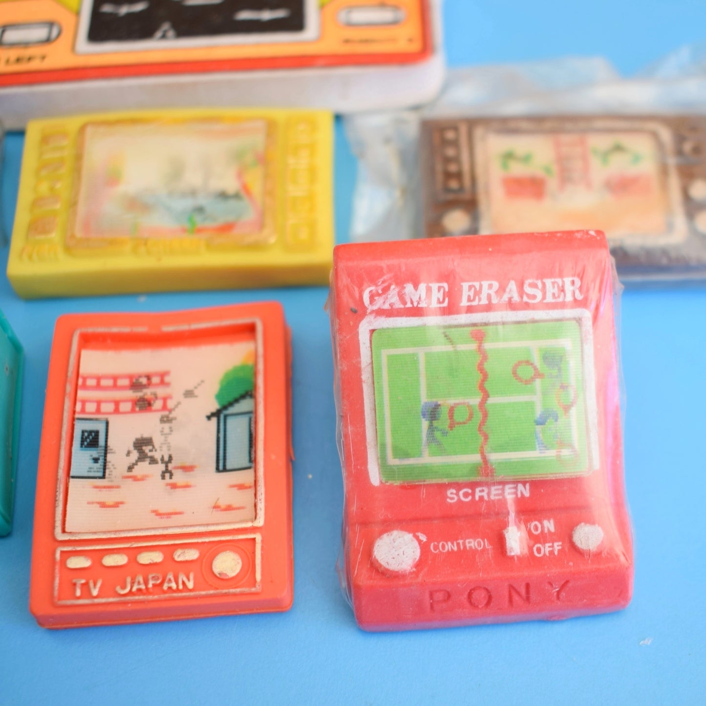 Vintage 1980s Collectable Erasers / Rubbers - Technology / Gamining