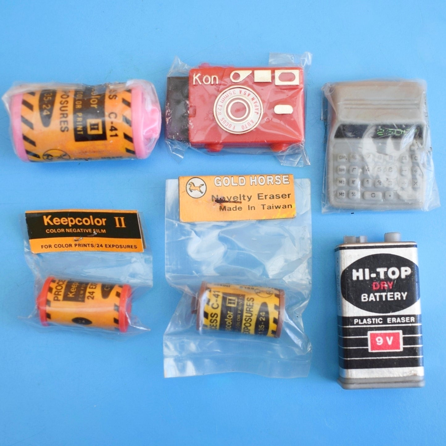 Vintage 1980s Collectable Erasers / Rubbers - Technology / Gamining