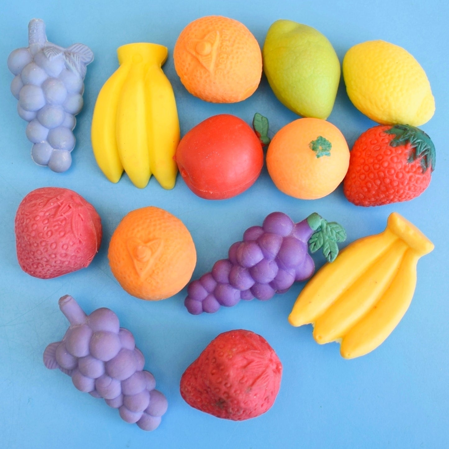 Vintage 1980s Collectable Erasers / Rubbers - Fruit Bowl (14) by Pineapple Retro