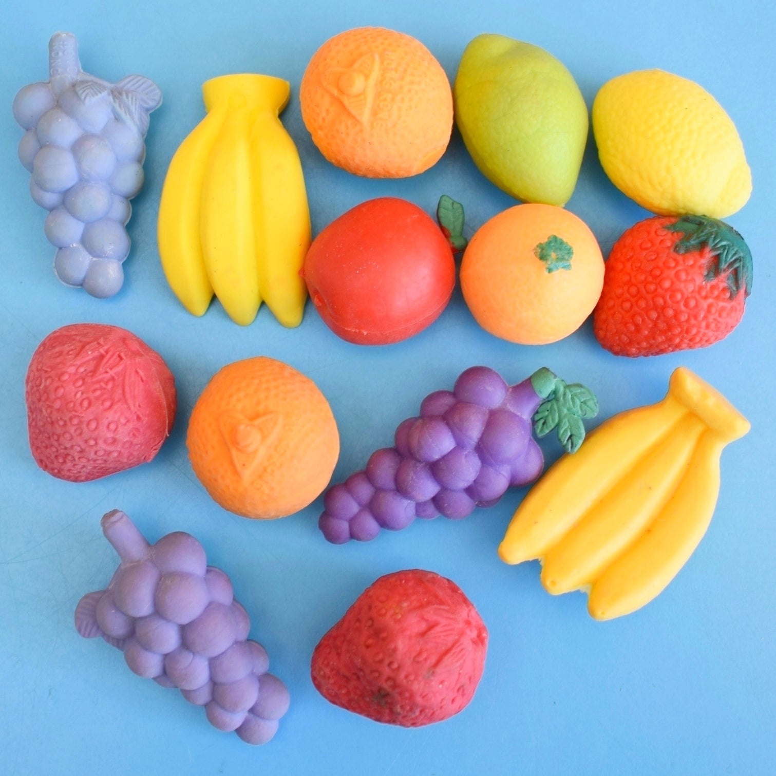 Vintage 1980s Collectable Erasers / Rubbers - Fruit Bowl (14) by Pineapple Retro