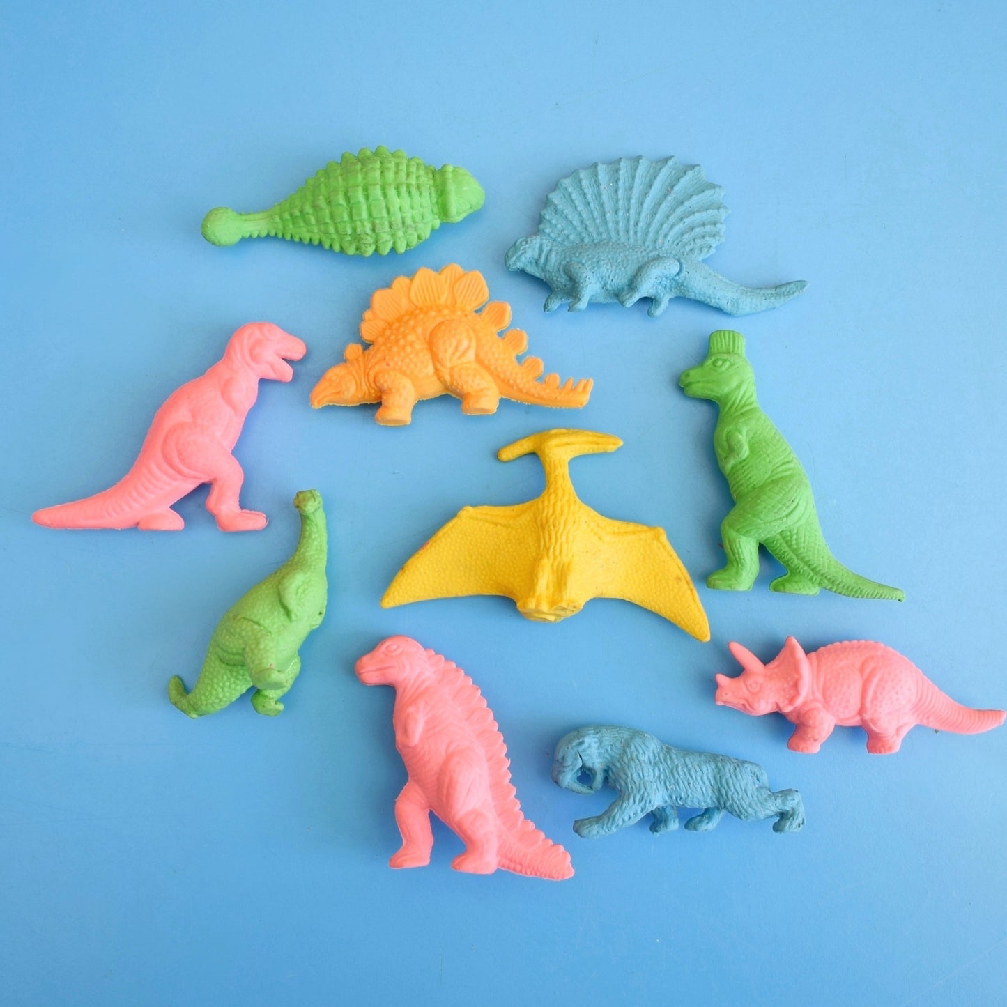 Vintage 1980s Collectable Erasers / Rubbers - Dinosaurs by Pineapple Retro