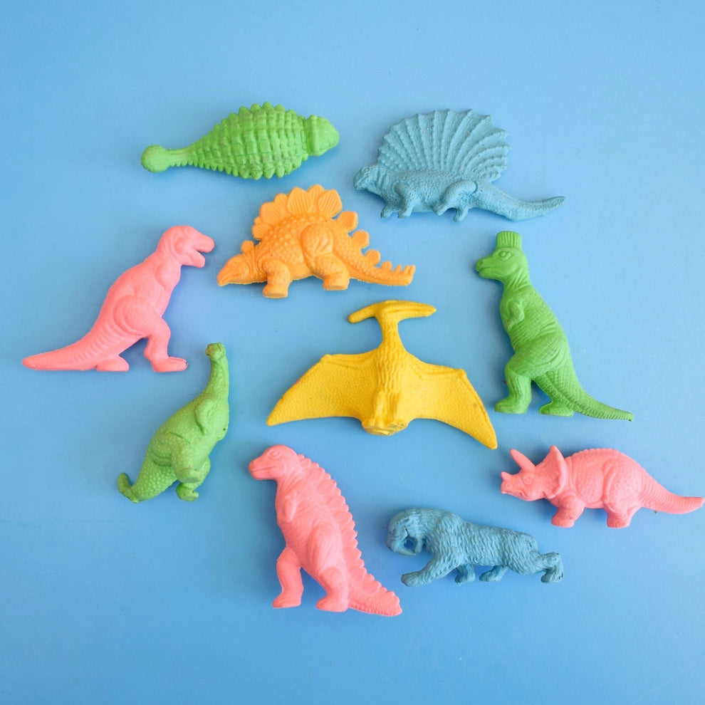 Vintage 1980s Collectable Erasers / Rubbers - Dinosaurs – Pineapple Retro