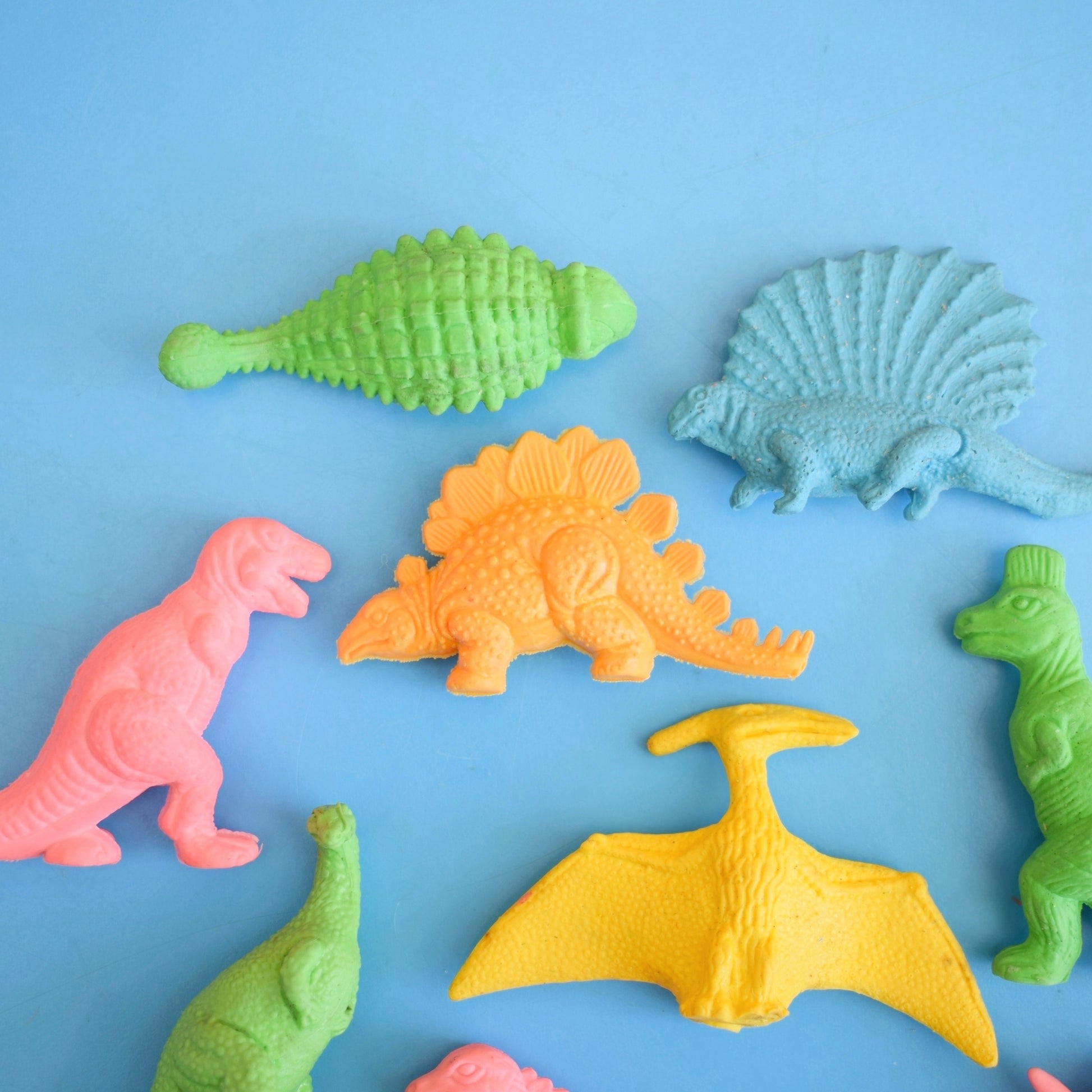 Vintage 1980s Collectable Erasers / Rubbers - Dinosaurs by Pineapple Retro