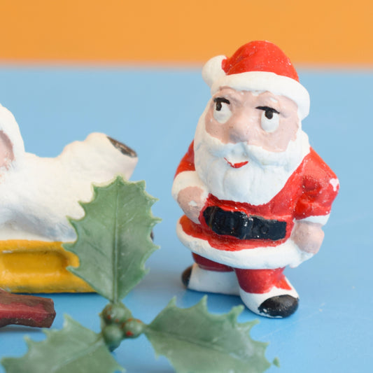 Vintage 1970s Mixed Christmas Cake Decorations - Groups by Pineapple Retro