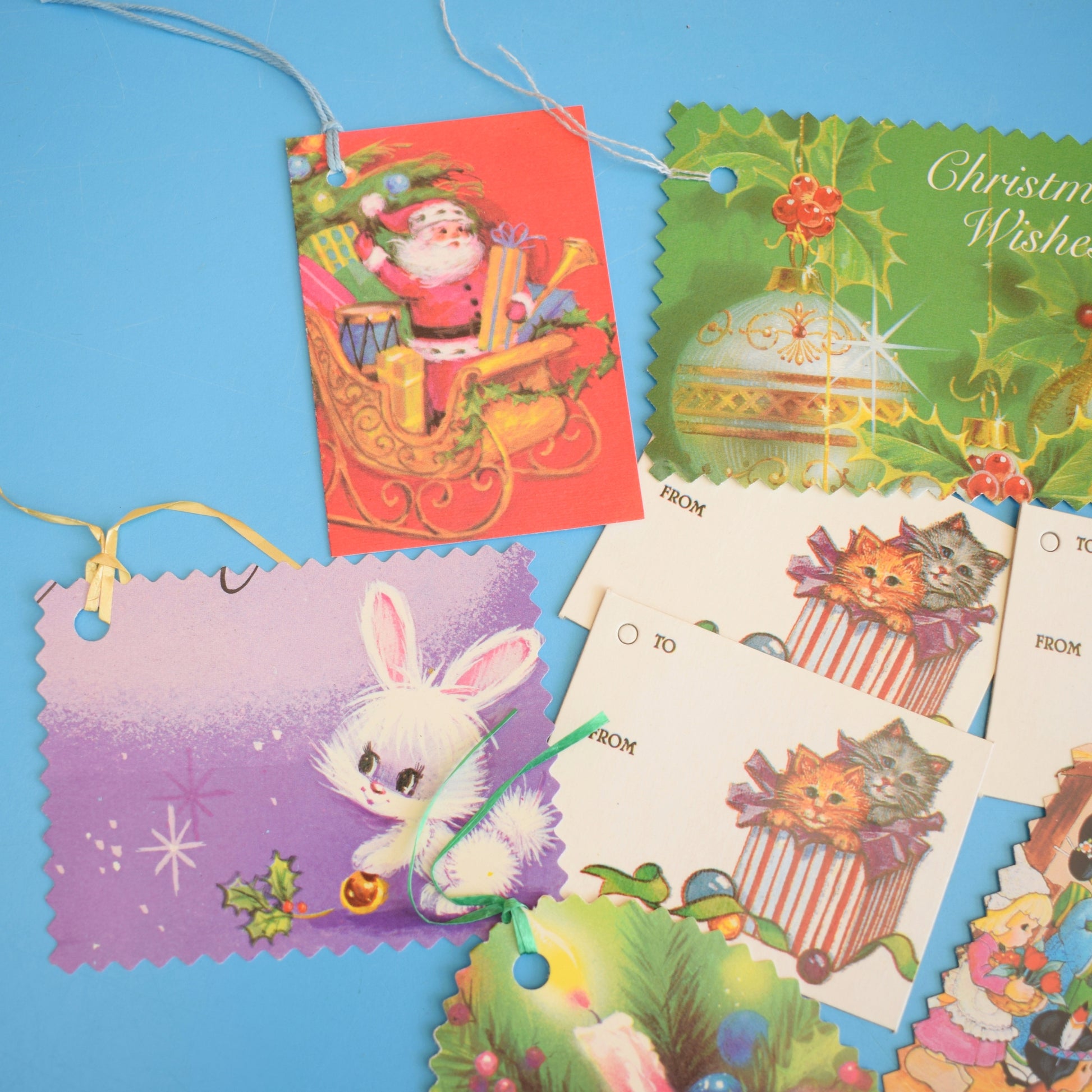 Vintage 1960s Gift Tags - Present Wrapping / Parcel Stickers by Pineapple Retro